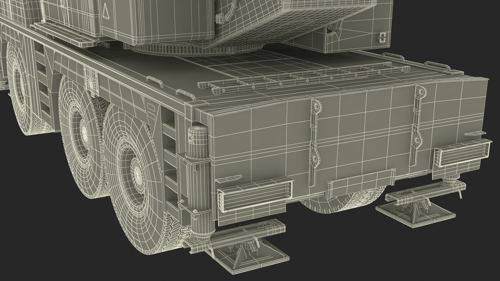 3D model Mobile Crane Truck Rigged
