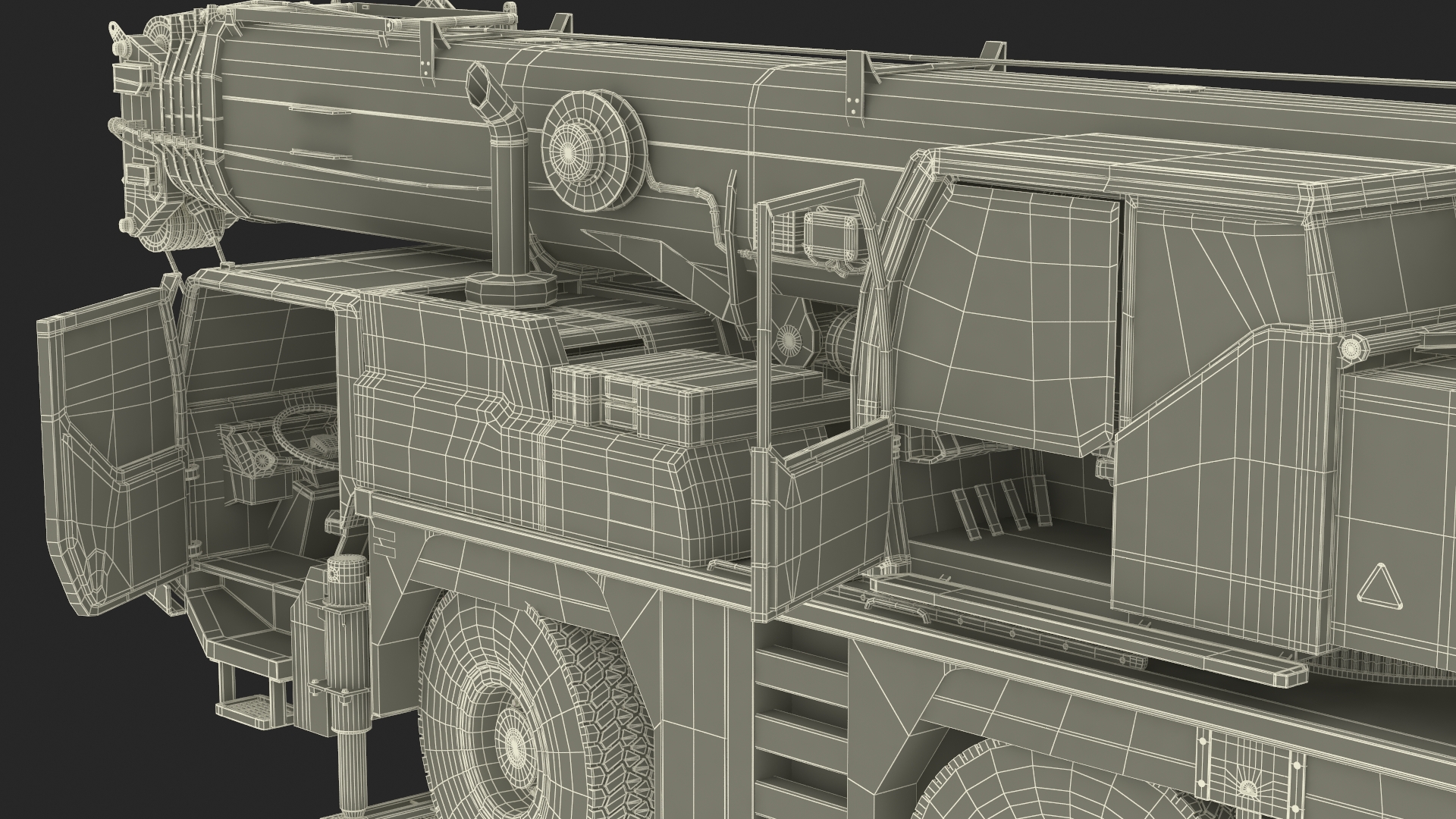 3D model Mobile Crane Truck Rigged
