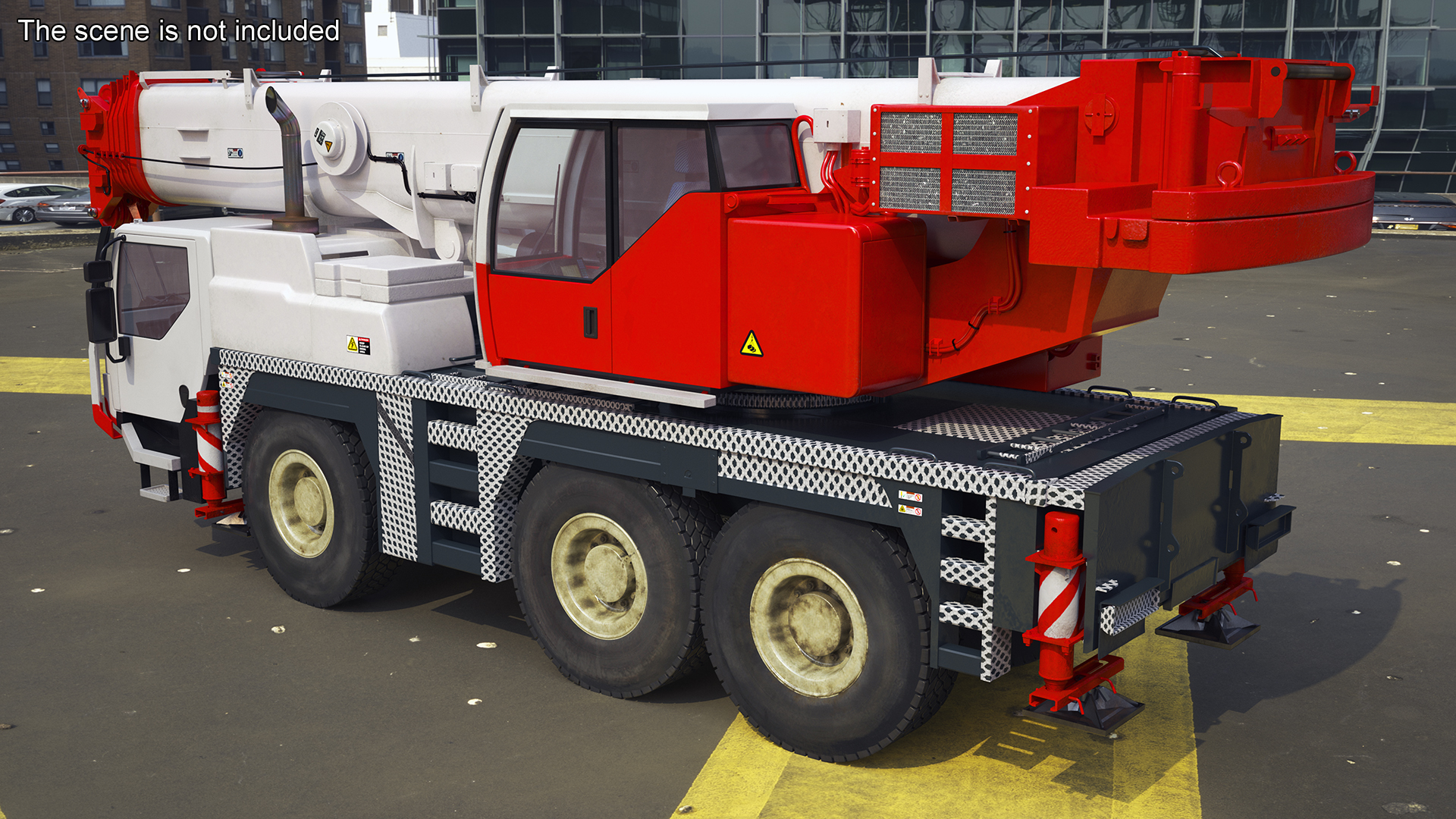 3D model Mobile Crane Truck Rigged