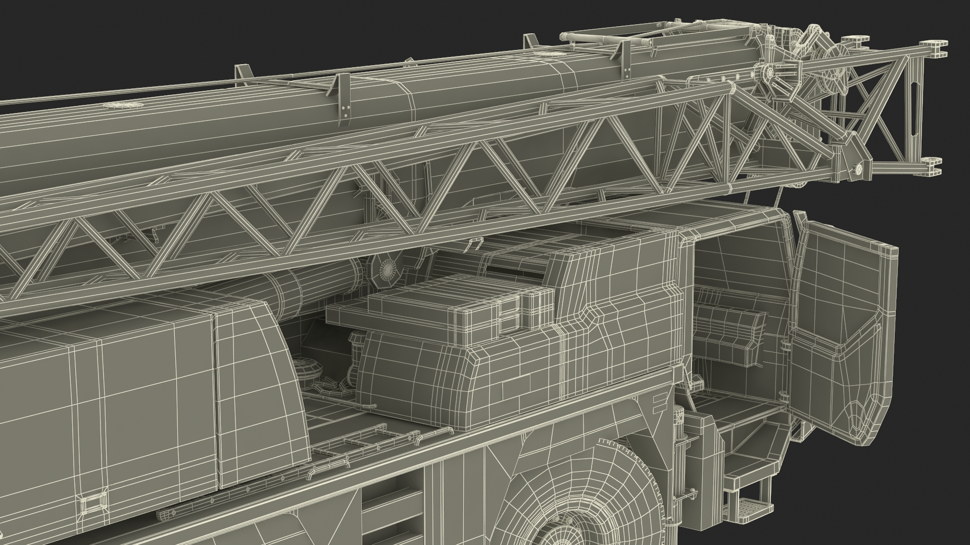 3D model Mobile Crane Truck Rigged