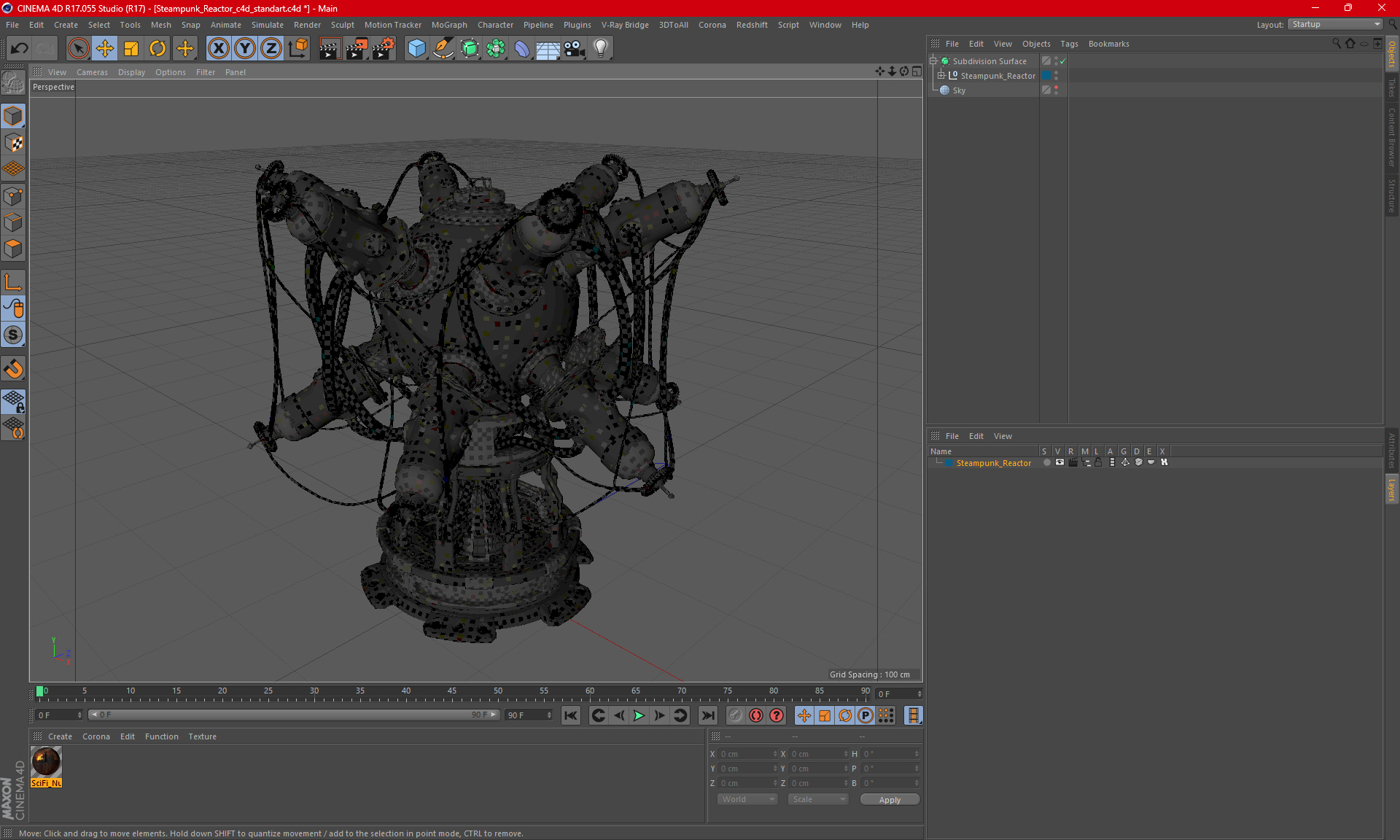 Steampunk Reactor 3D