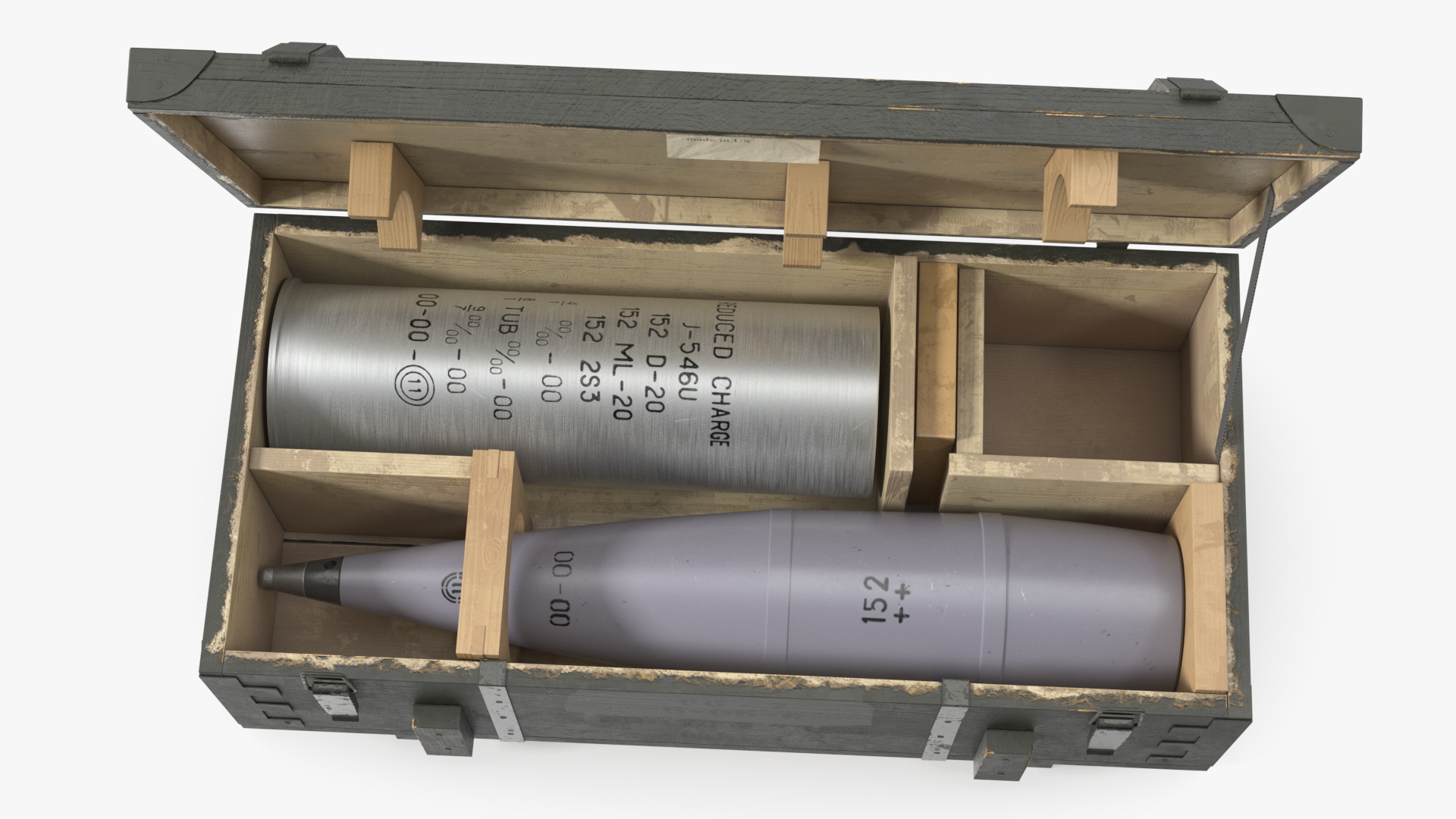 Artillery Projectile 152 mm with Box, view 5