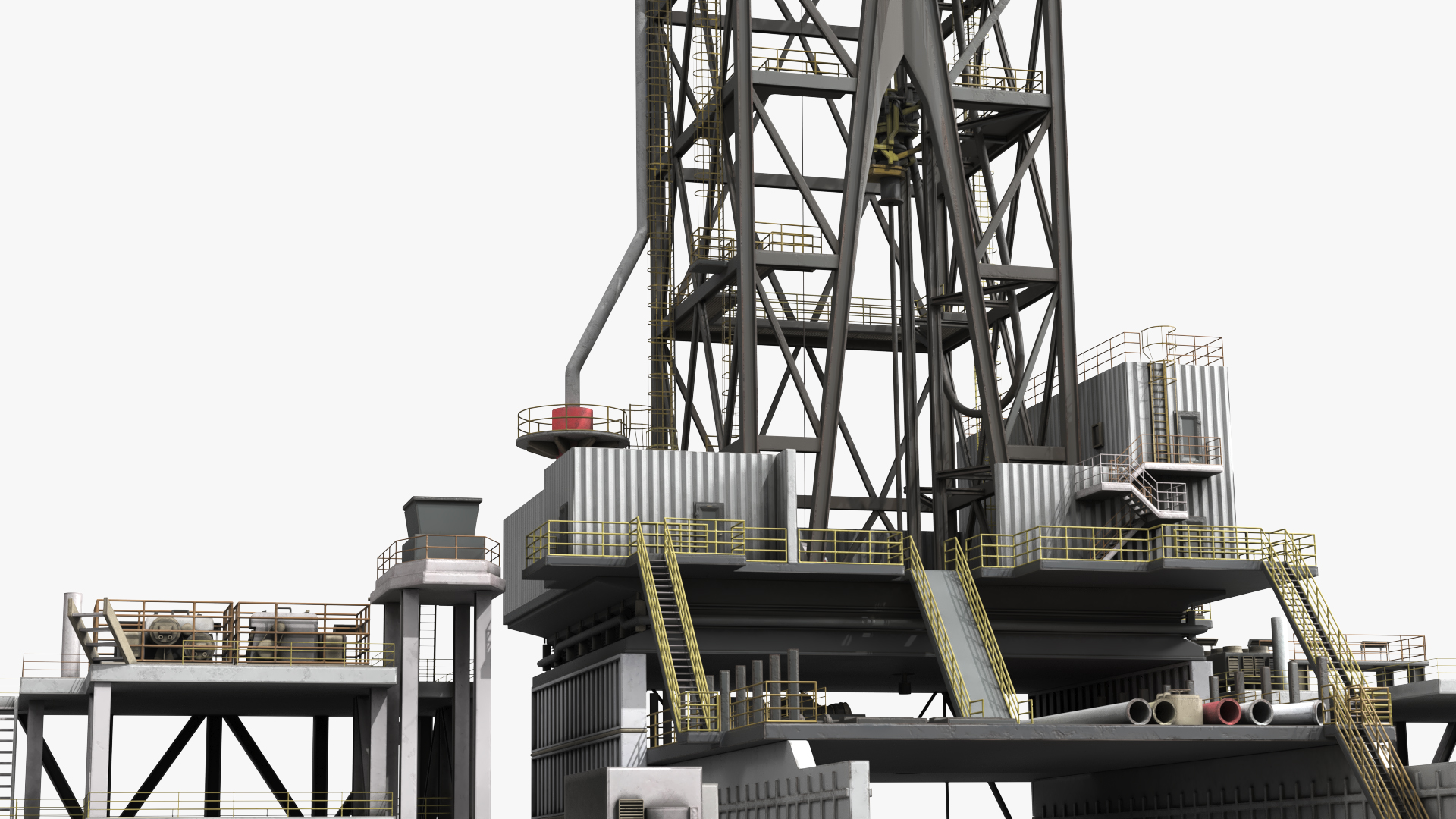 Marine Drill Derrick Tower with Service Equipment - view 7