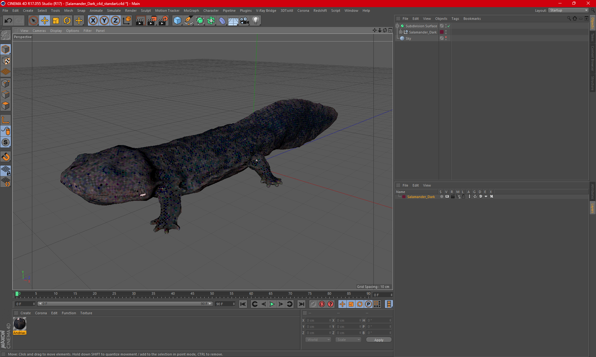 3D model Salamander Dark
