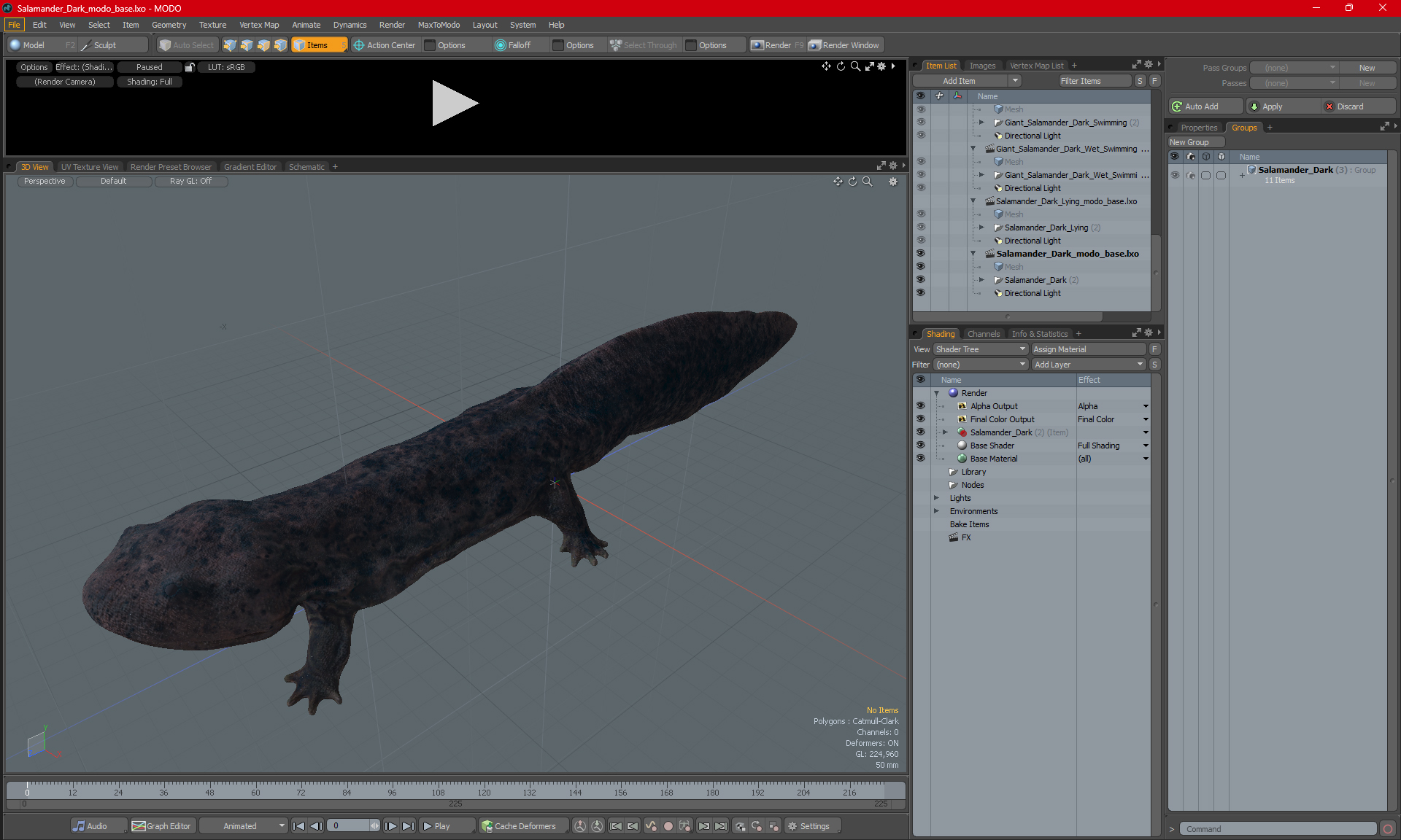 3D model Salamander Dark