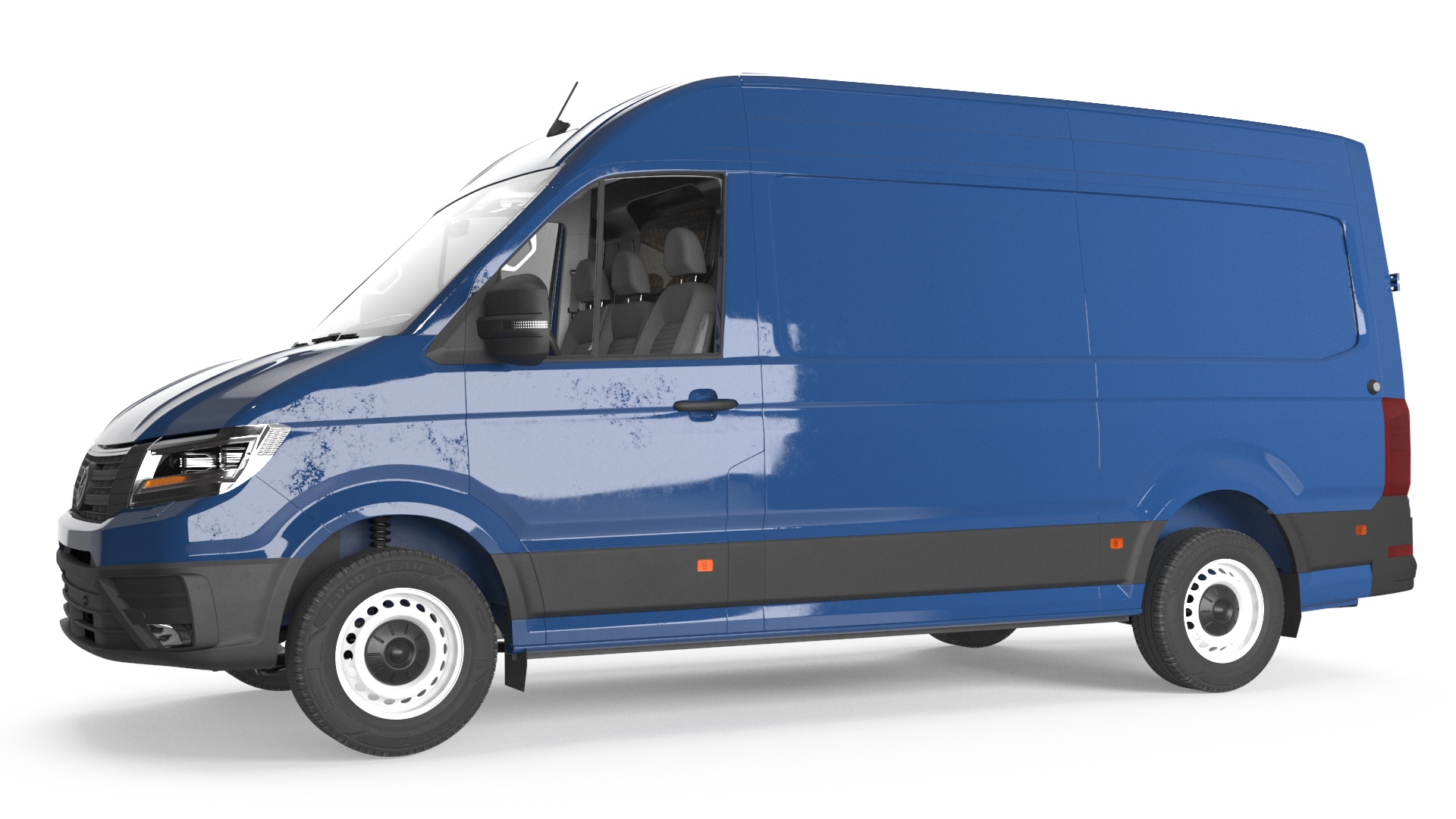 3D Volkswagen Crafter Van 2024 Blue Color model