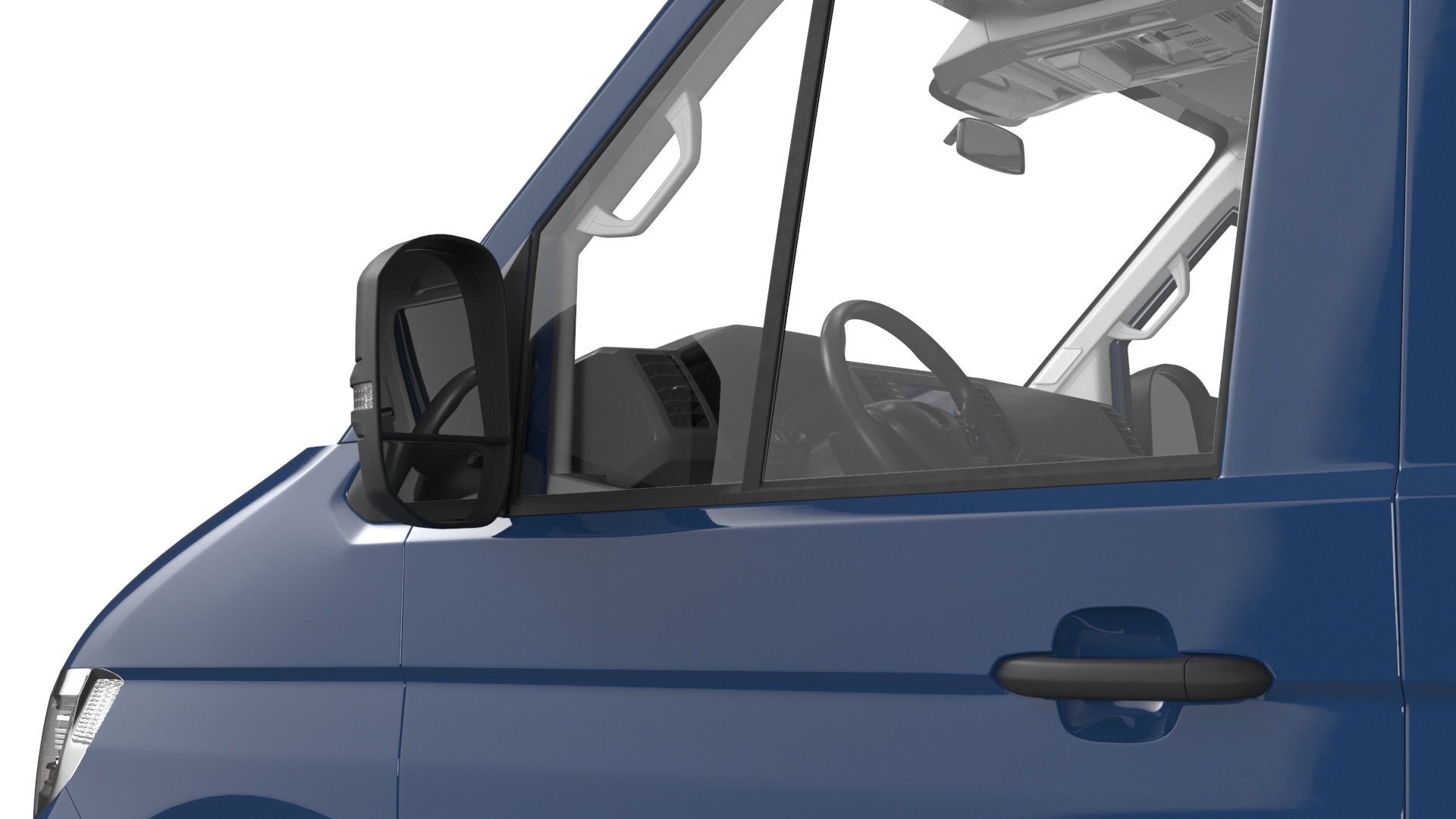 3D Volkswagen Crafter Van 2024 Blue Color model