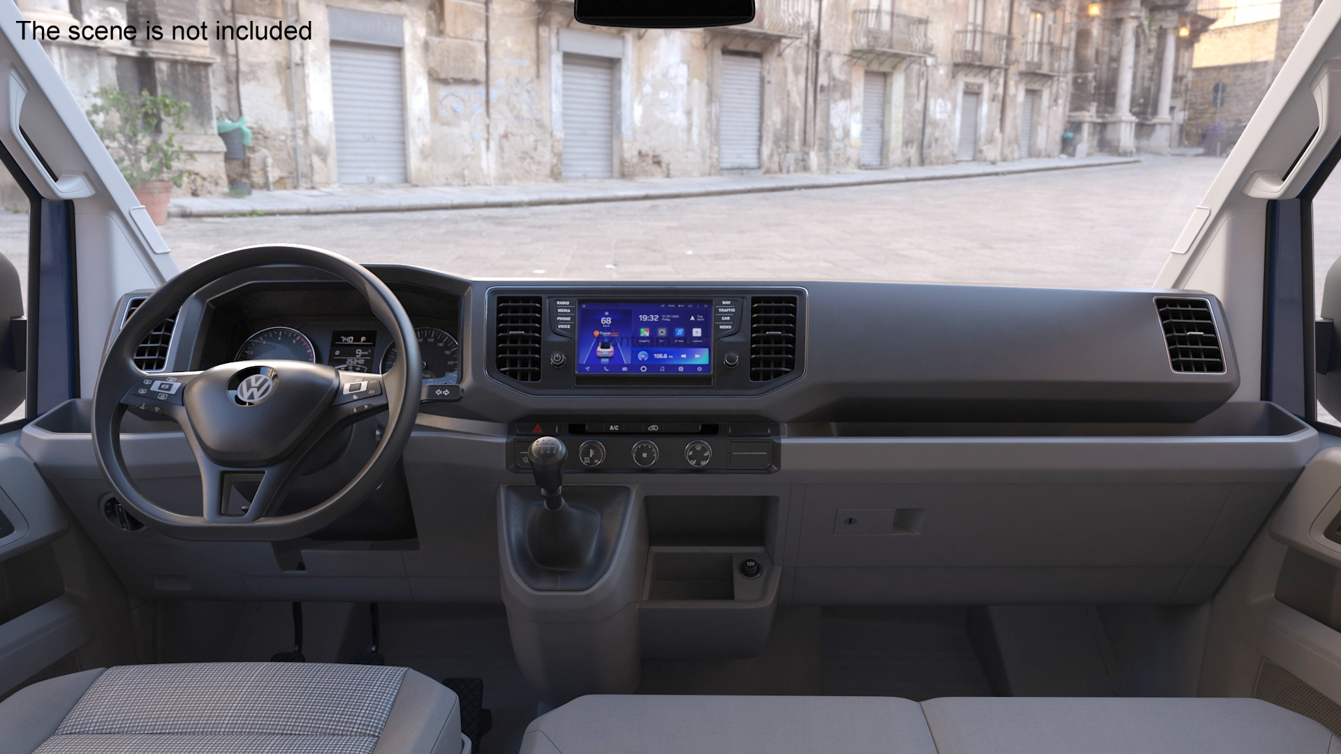 3D Volkswagen Crafter Van 2024 Blue Color model