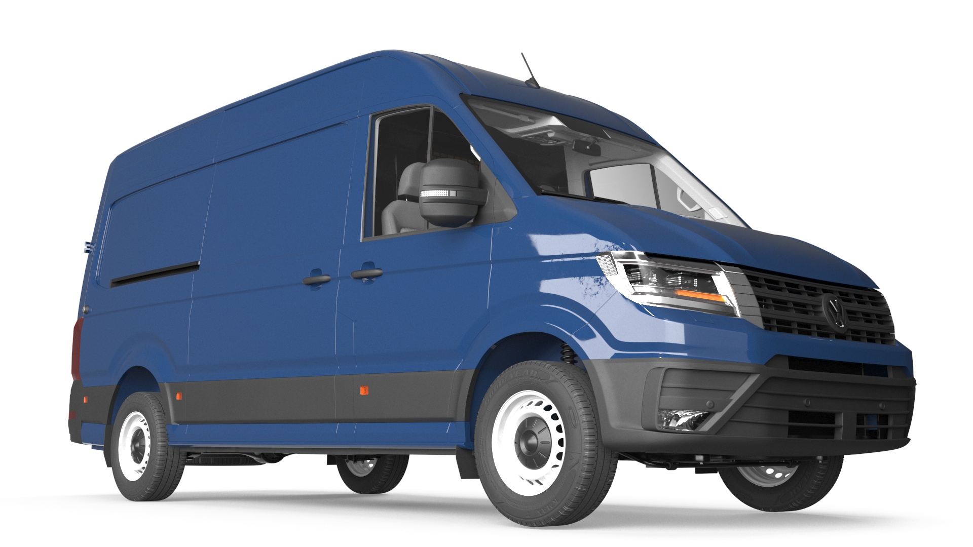 3D Volkswagen Crafter Van 2024 Blue Color model