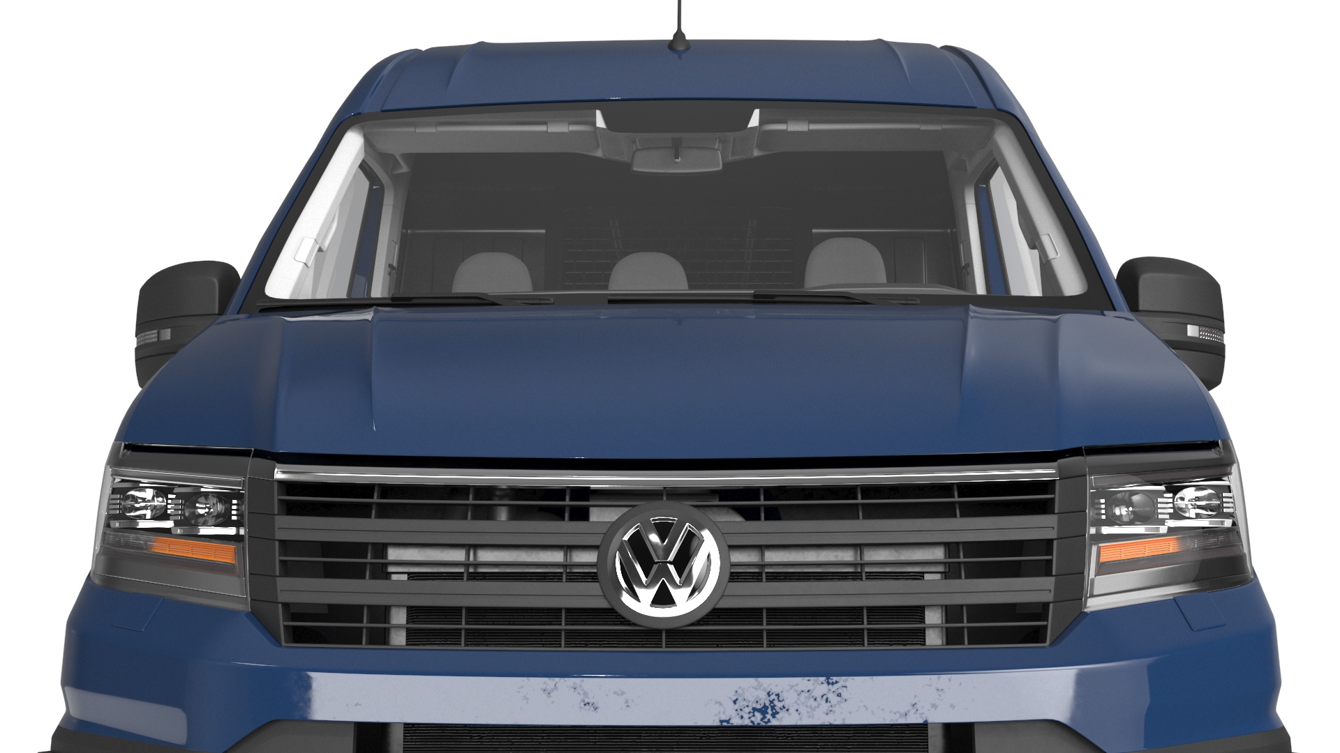3D Volkswagen Crafter Van 2024 Blue Color model