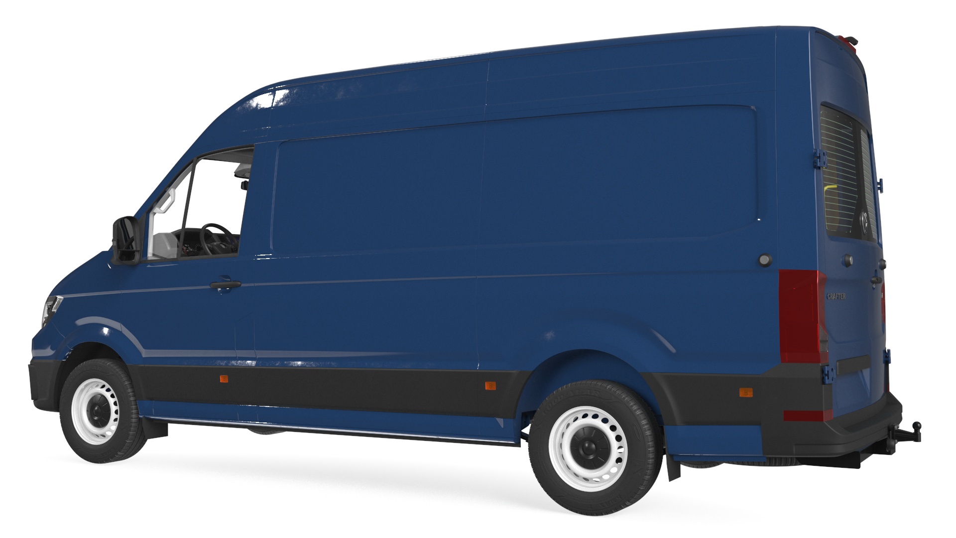 3D Volkswagen Crafter Van 2024 Blue Color model