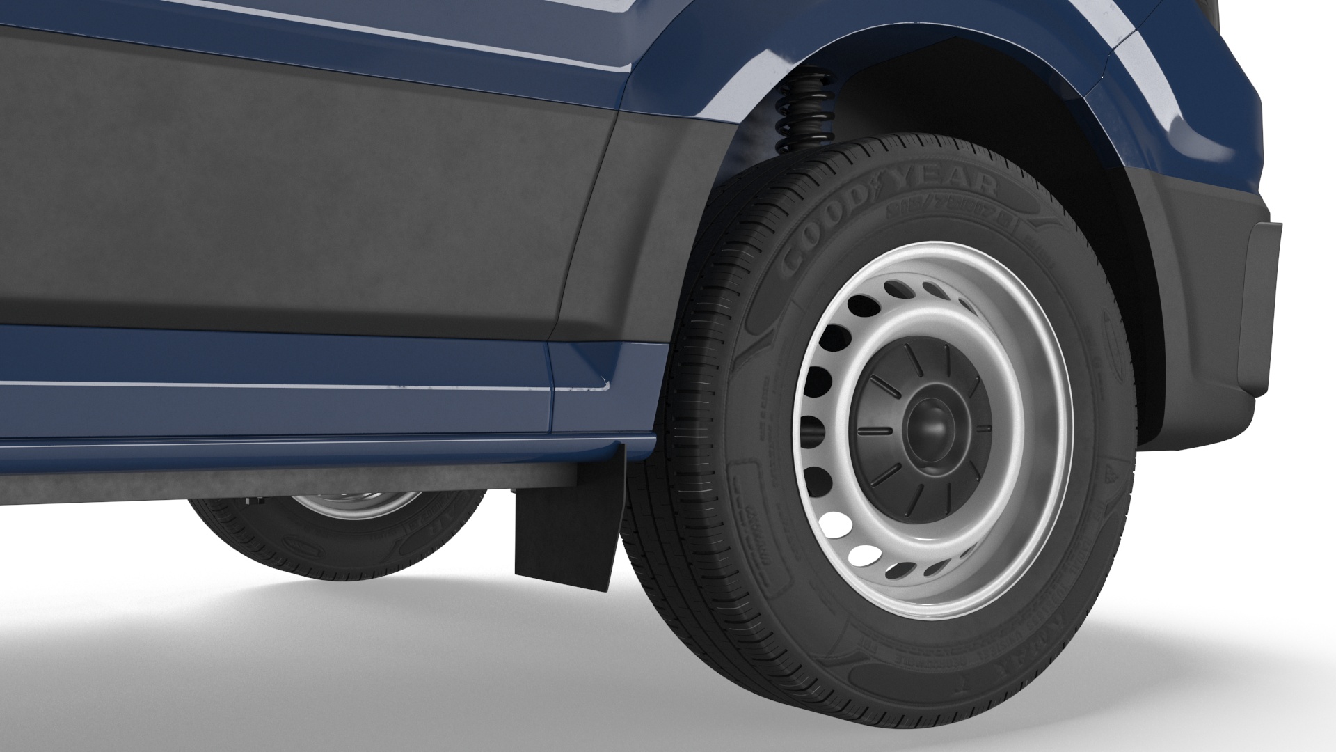 3D Volkswagen Crafter Van 2024 Blue Color model