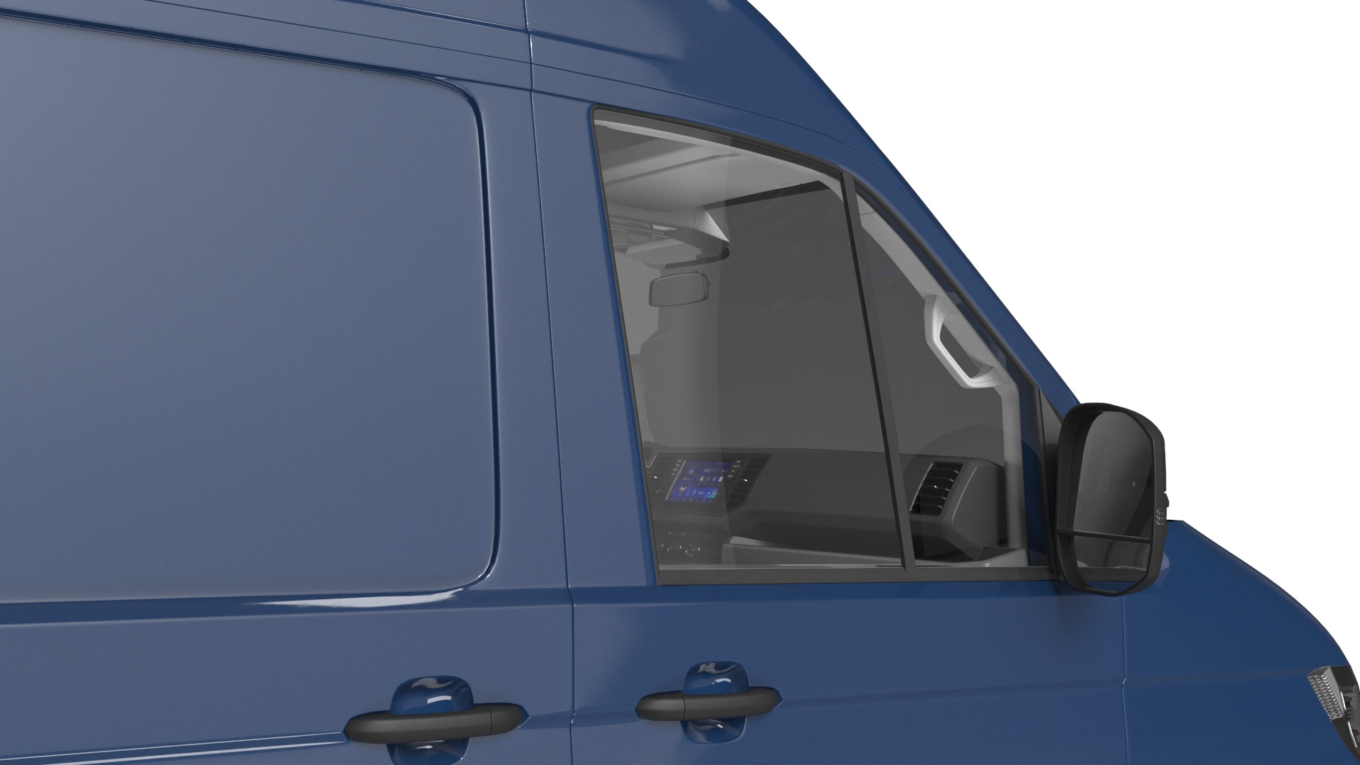 3D Volkswagen Crafter Van 2024 Blue Color model