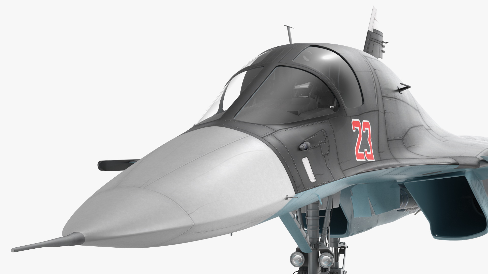 3D Su 34 Aircraft with X-31PM Supersonic Missile Rigged for Maya