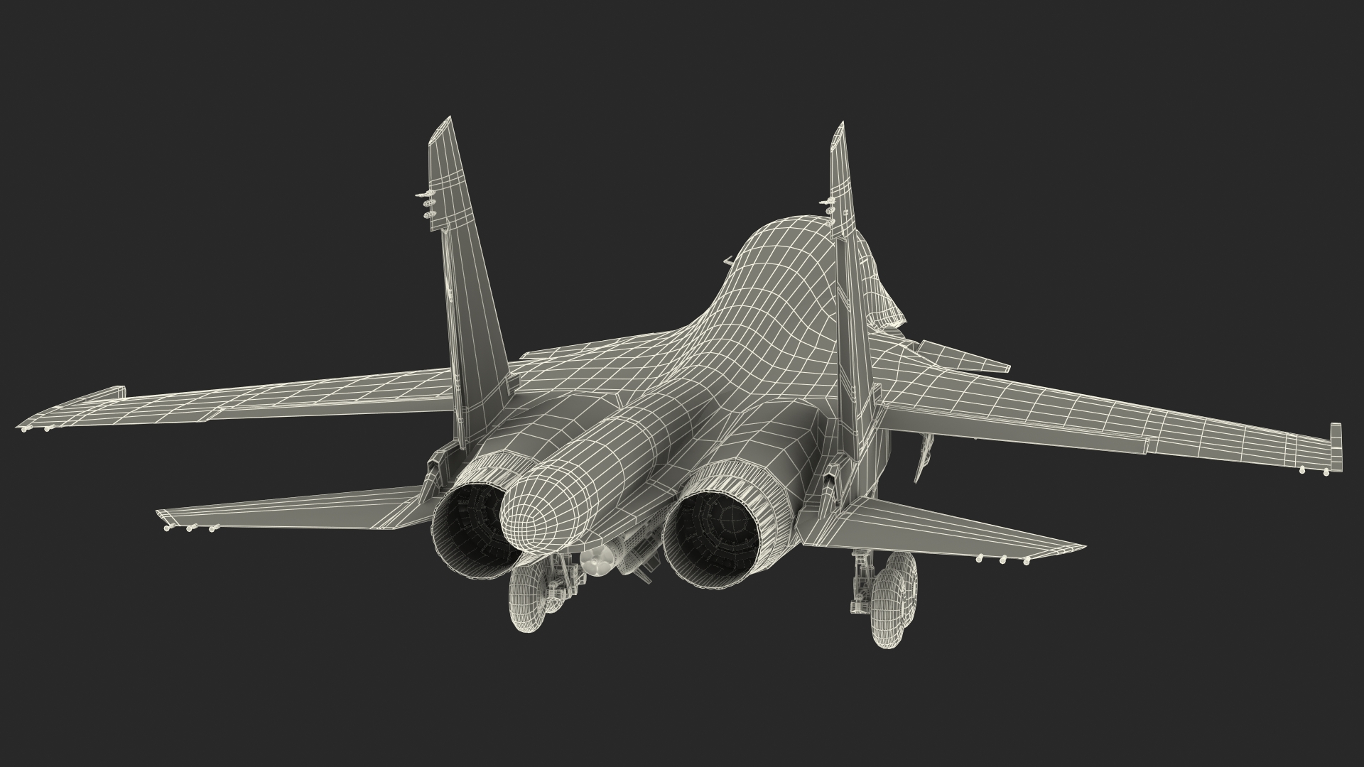 3D Su 34 Aircraft with X-31PM Supersonic Missile Rigged for Maya
