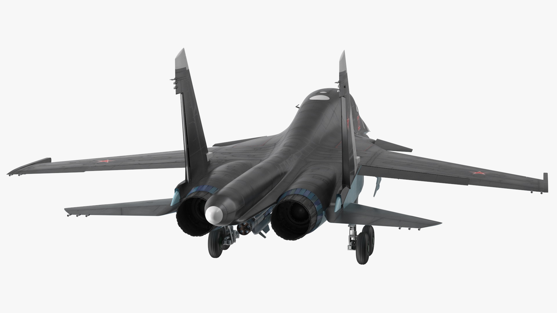 3D Su 34 Aircraft with X-31PM Supersonic Missile Rigged for Maya