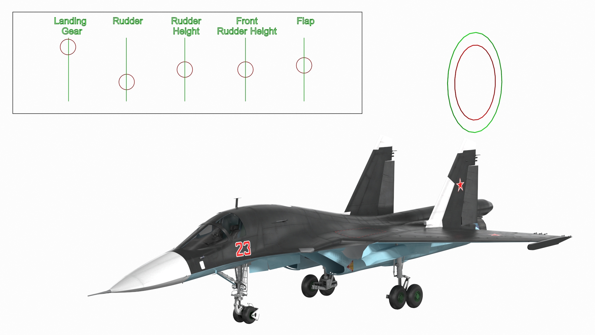 3D Su 34 Aircraft with X-31PM Supersonic Missile Rigged for Maya
