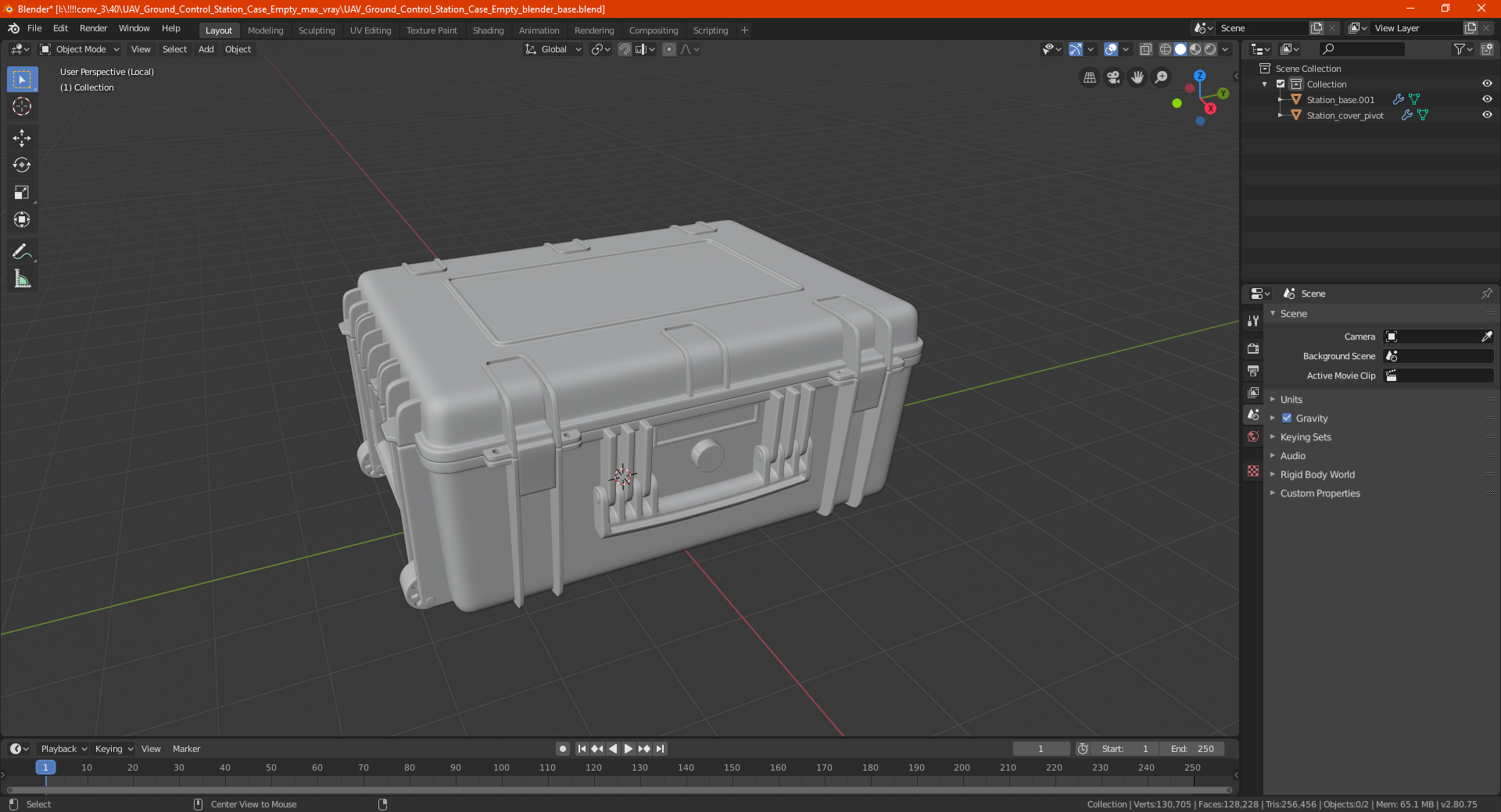 UAV Ground Control Station Case Empty 3D