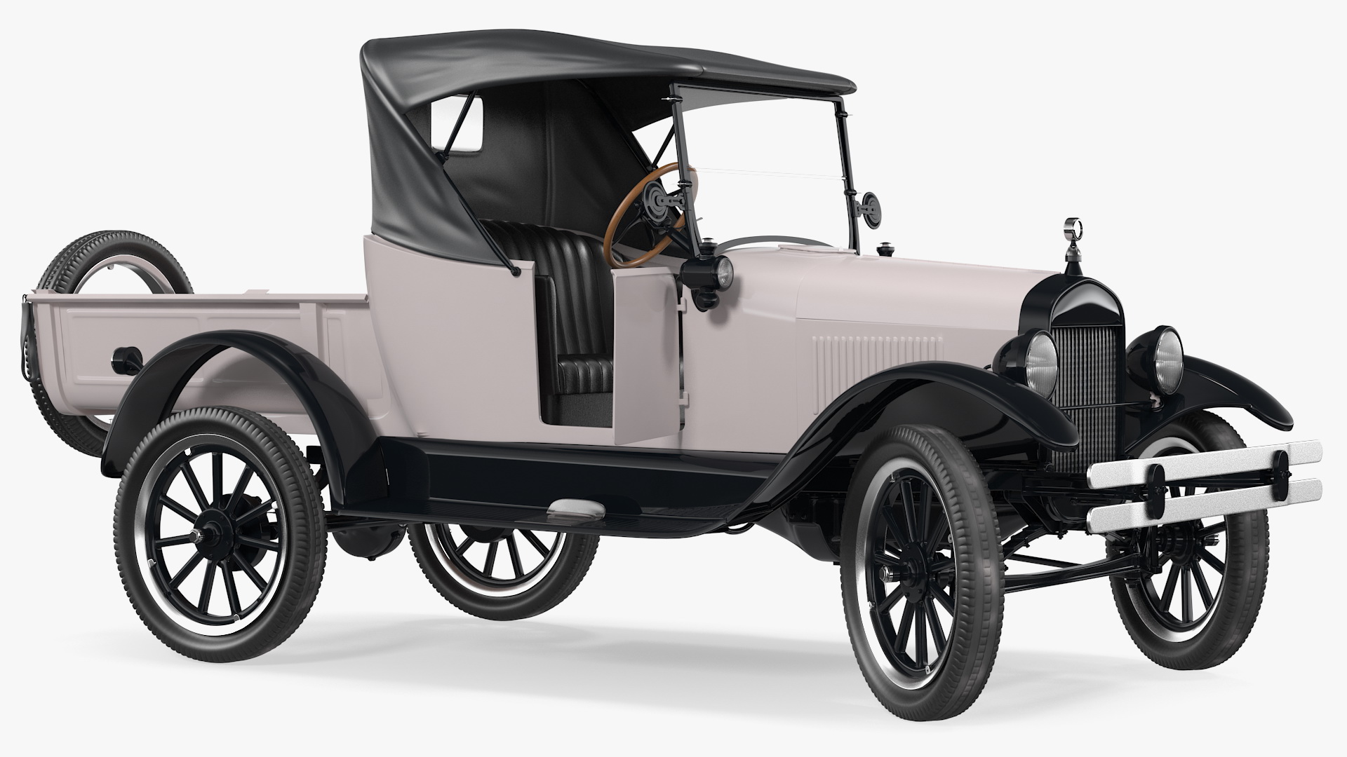 Vintage 20s Roadster Pickup Generic Rigged 3D