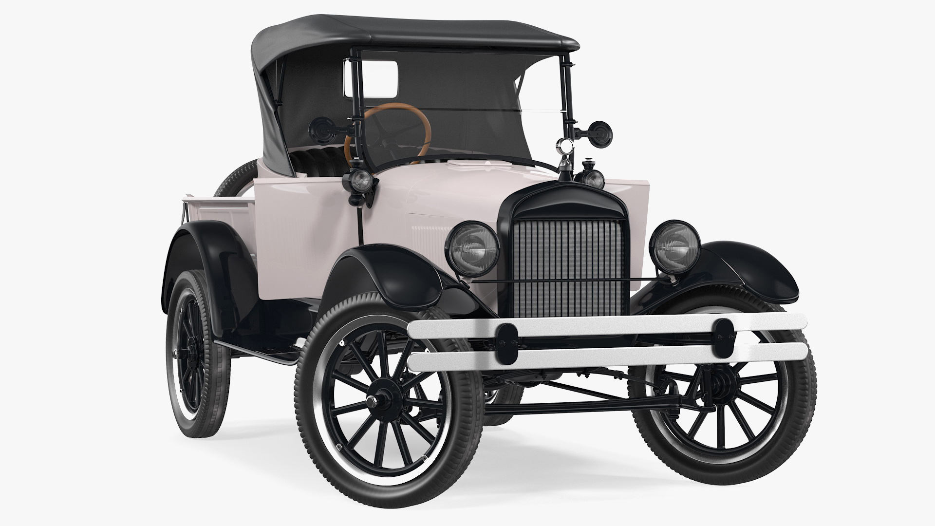 Vintage 20s Roadster Pickup Generic Rigged 3D