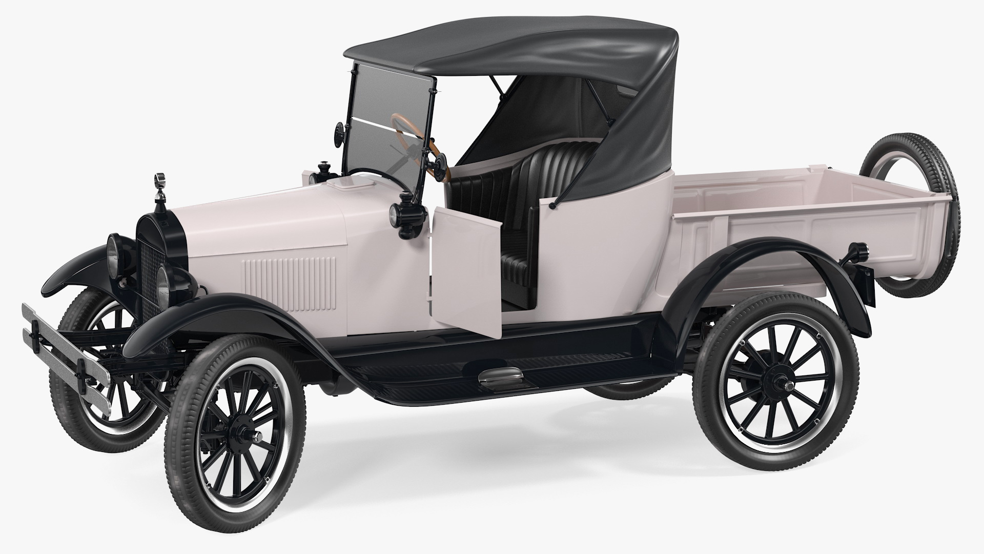 Vintage 20s Roadster Pickup Generic Rigged 3D