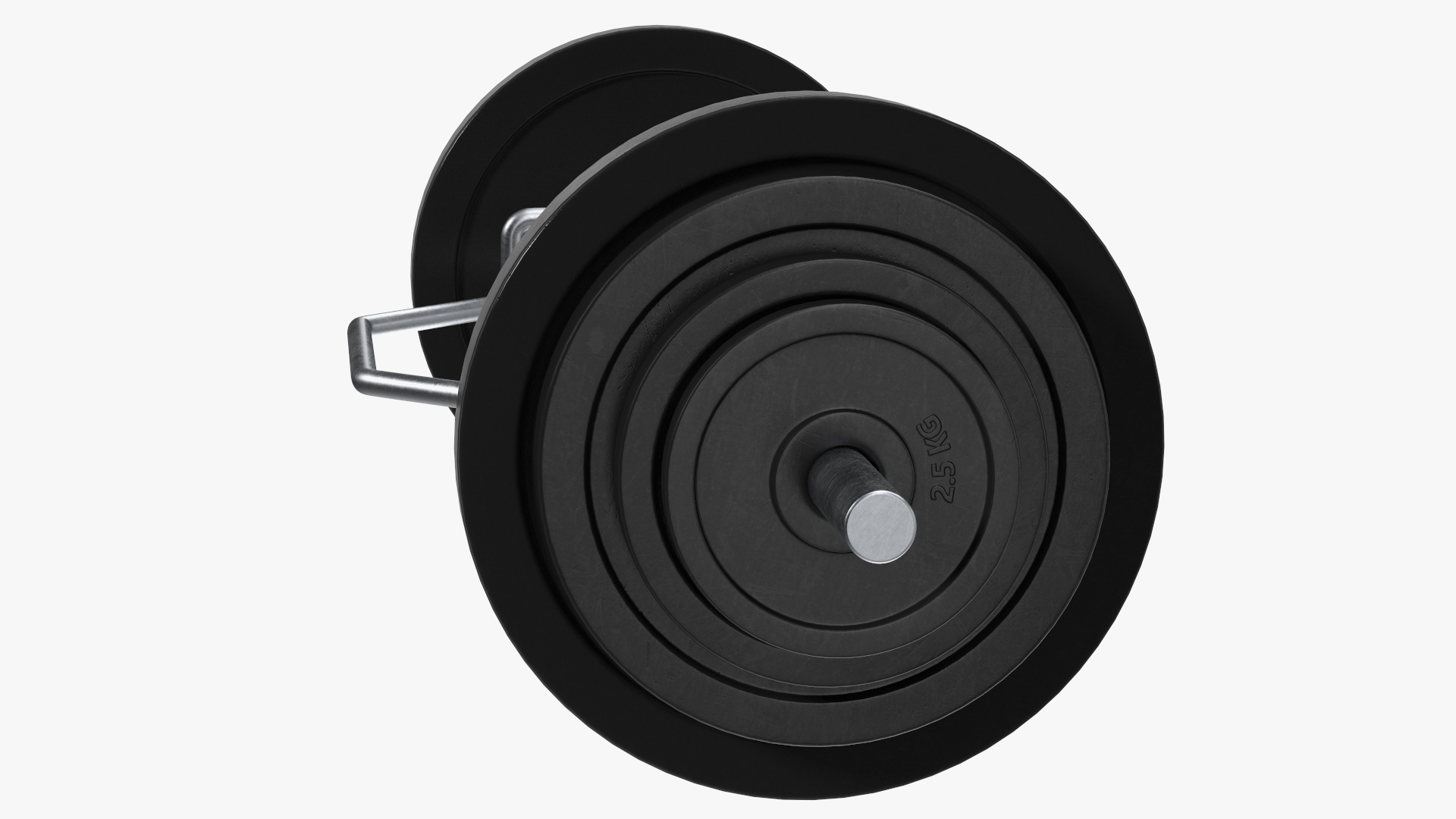 Olympic Hex Weight Lifting Trap Bar with Plates 3D
