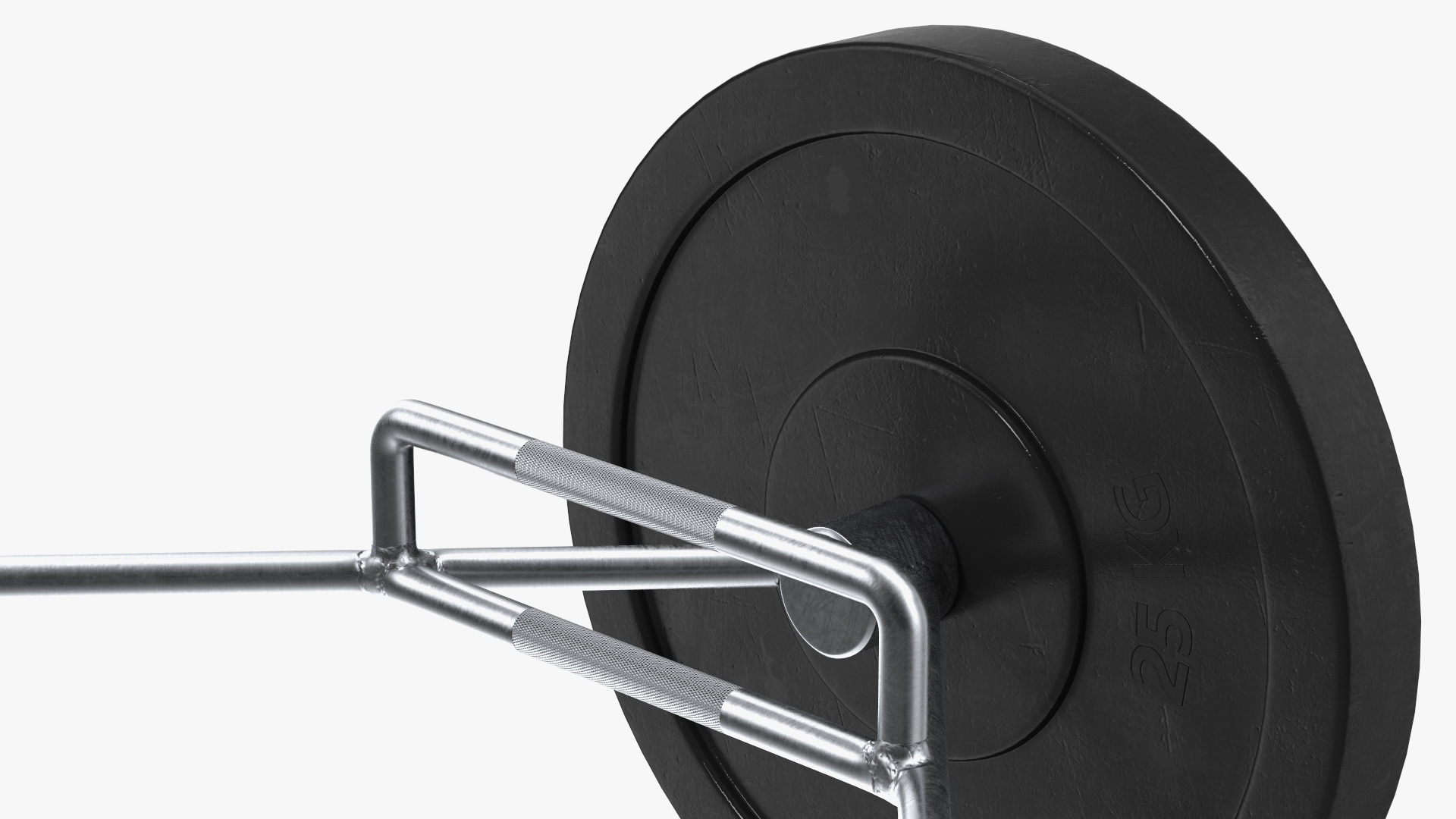 Olympic Hex Weight Lifting Trap Bar with Plates 3D