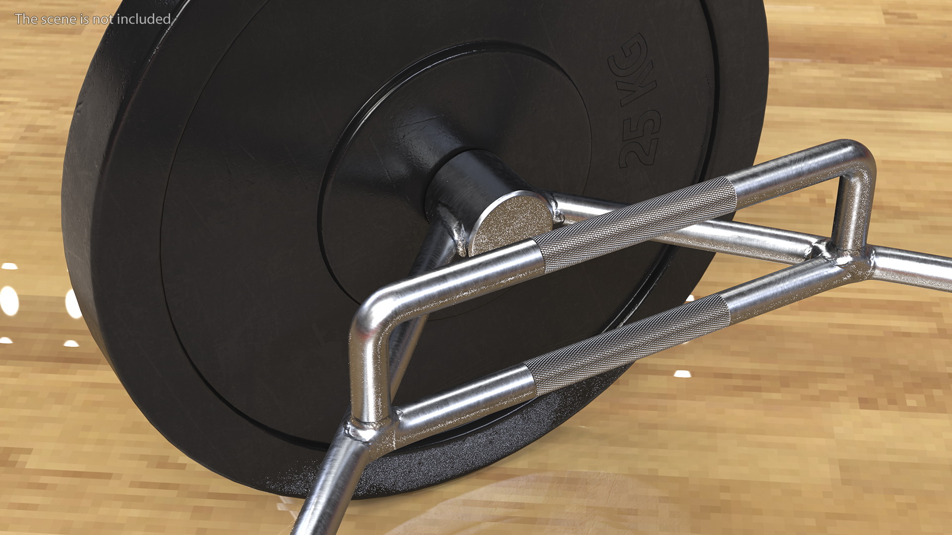 Olympic Hex Weight Lifting Trap Bar with Plates 3D