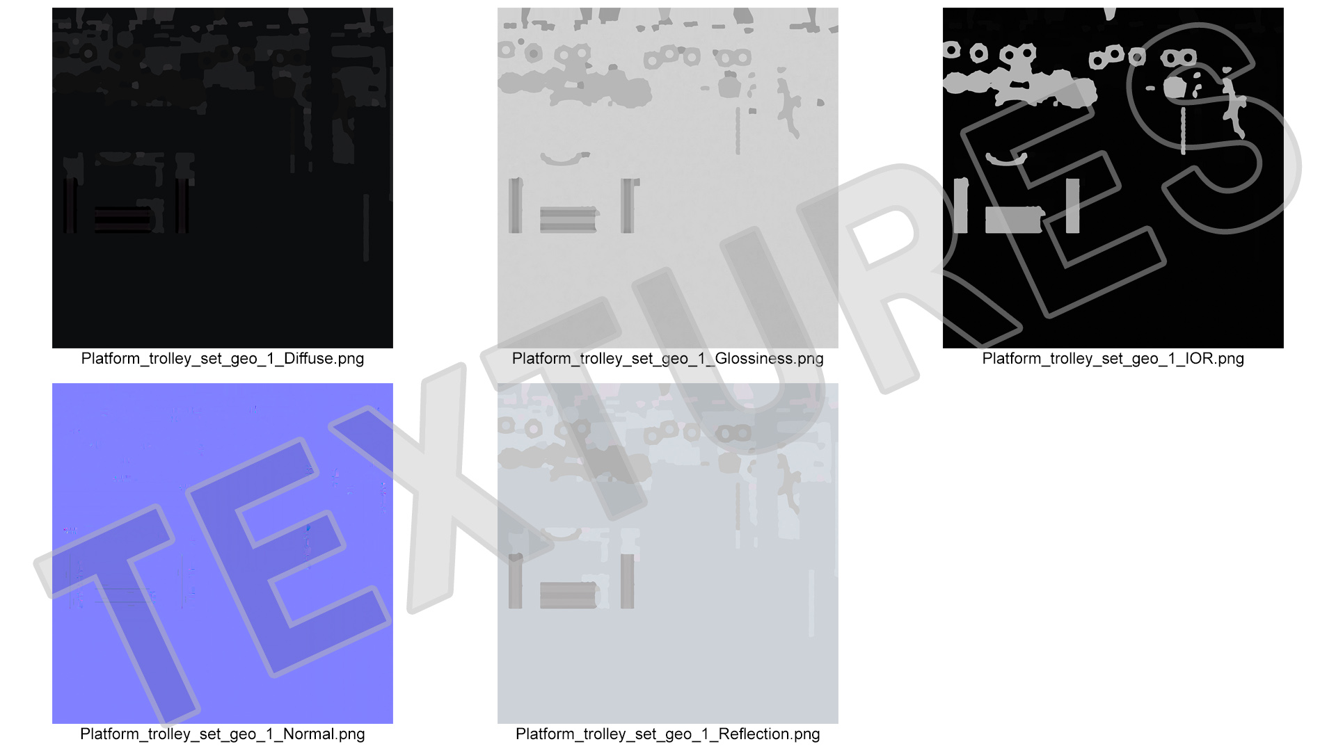3D model Trolley Low Platform