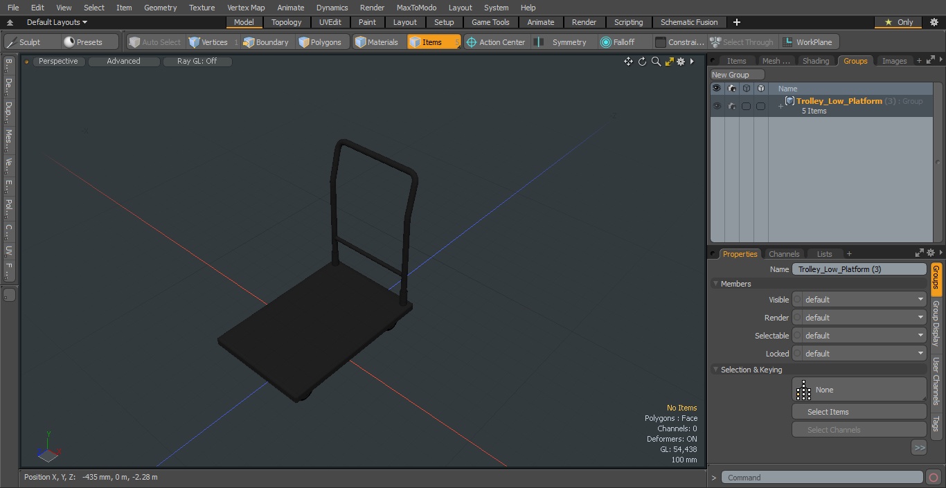 3D model Trolley Low Platform