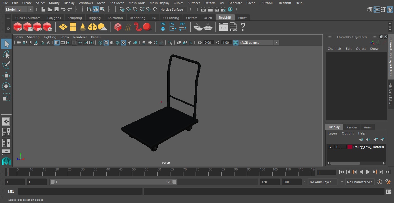 3D model Trolley Low Platform