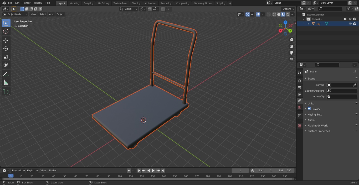 3D model Trolley Low Platform