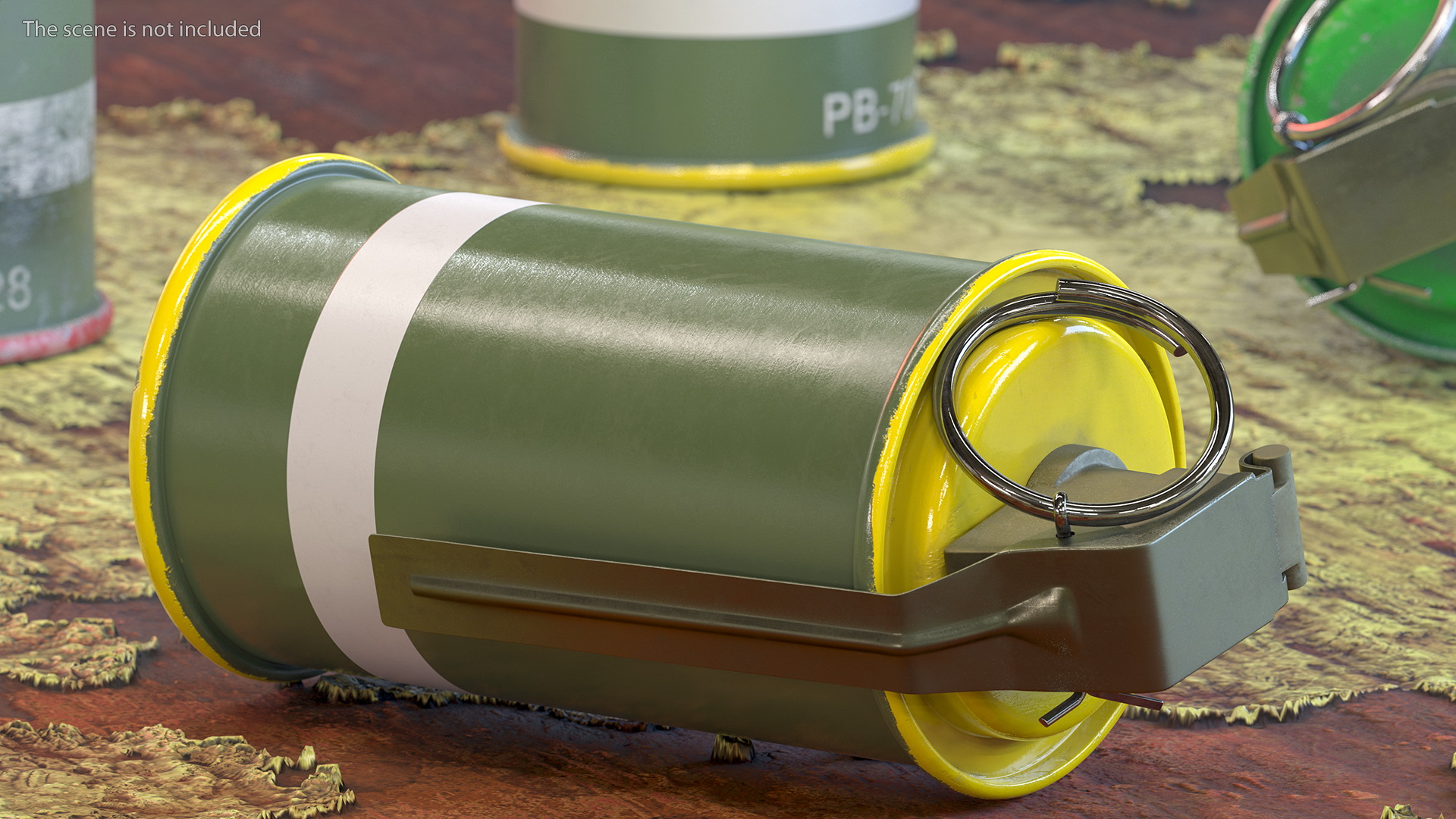 M18 Colored Smoke Grenade Yellow 3D