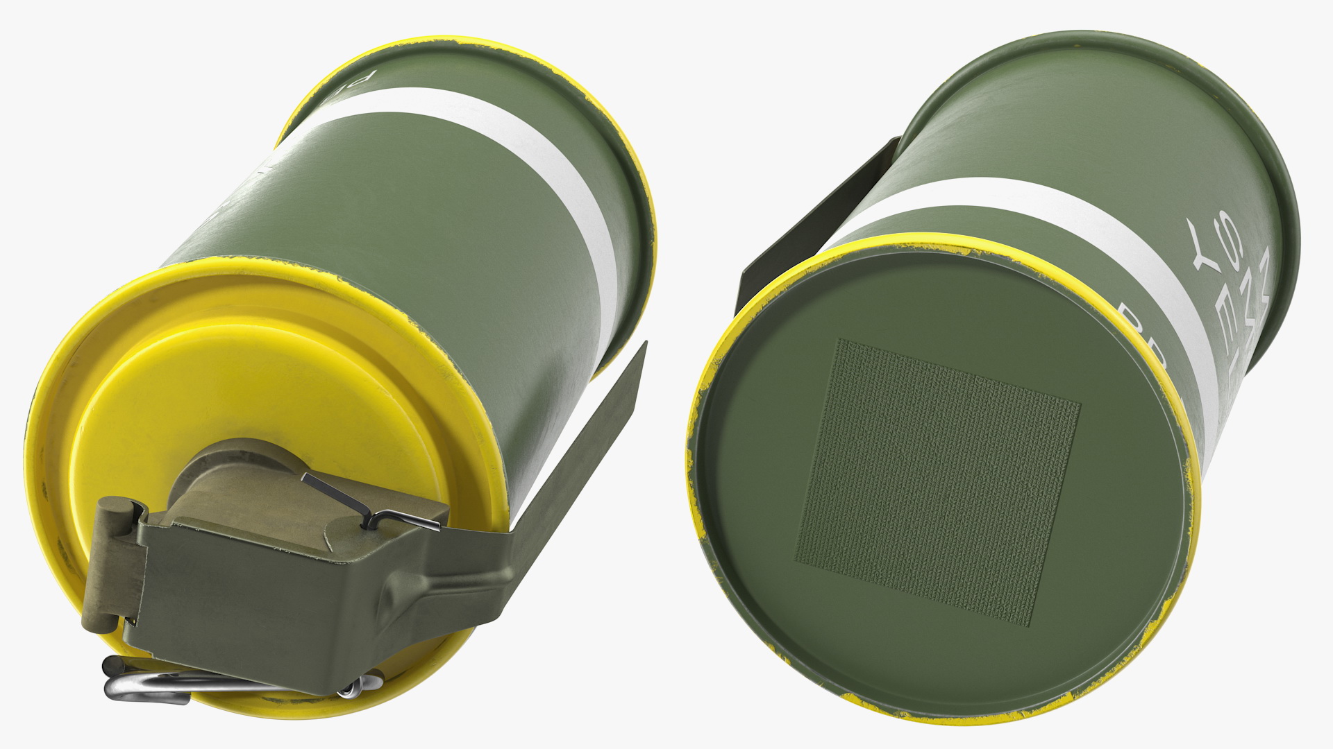 M18 Colored Smoke Grenade Yellow 3D