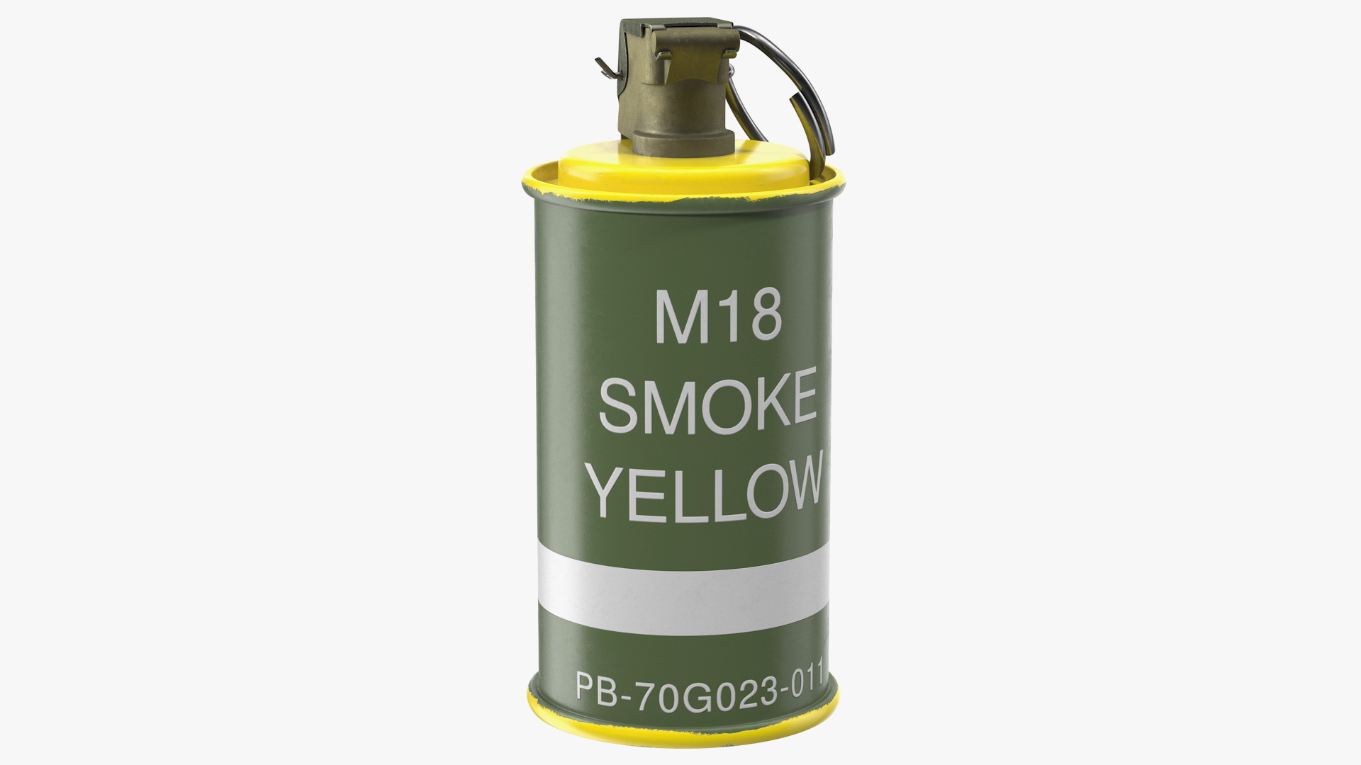 M18 Colored Smoke Grenade Yellow 3D