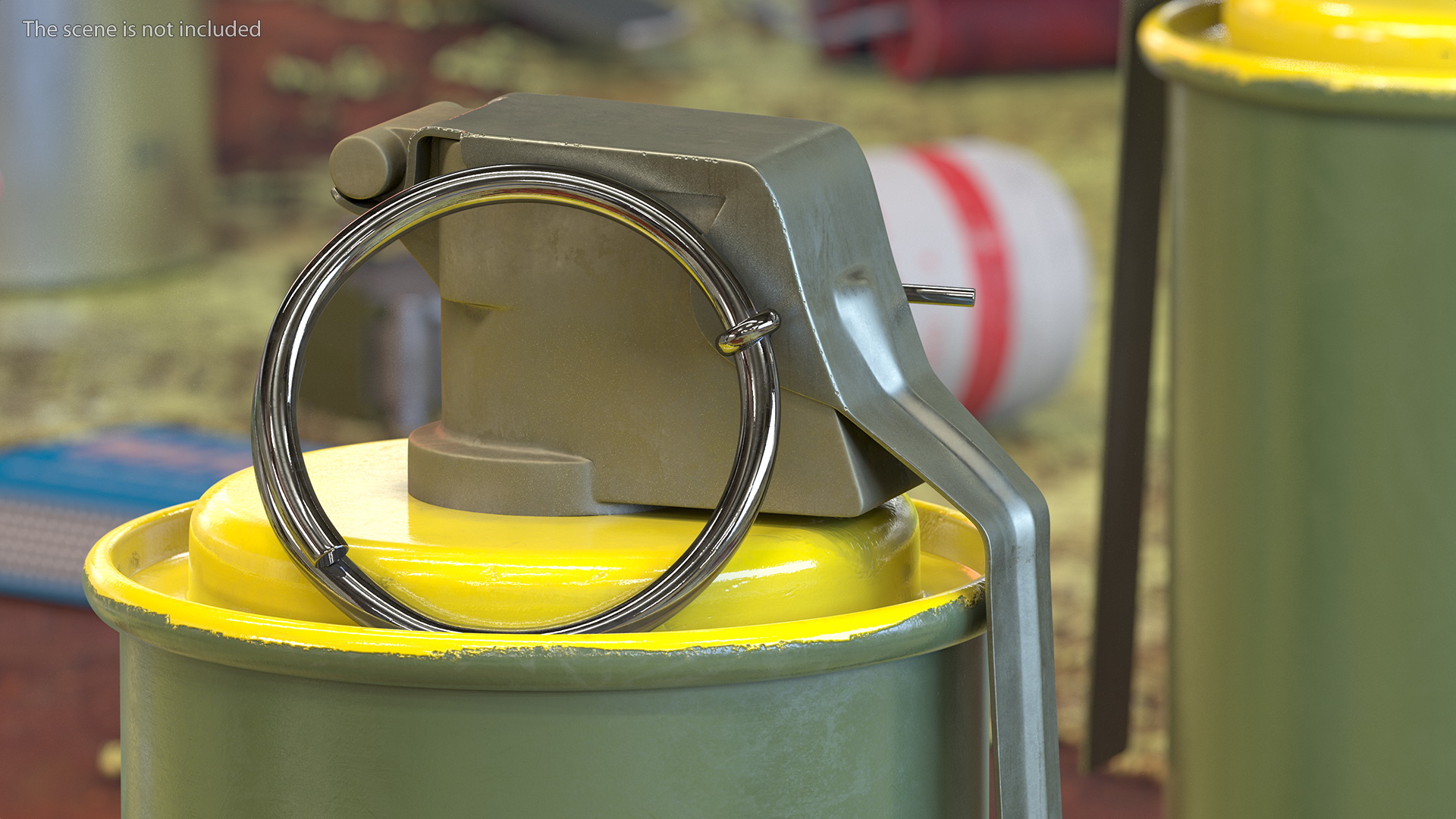 M18 Colored Smoke Grenade Yellow 3D