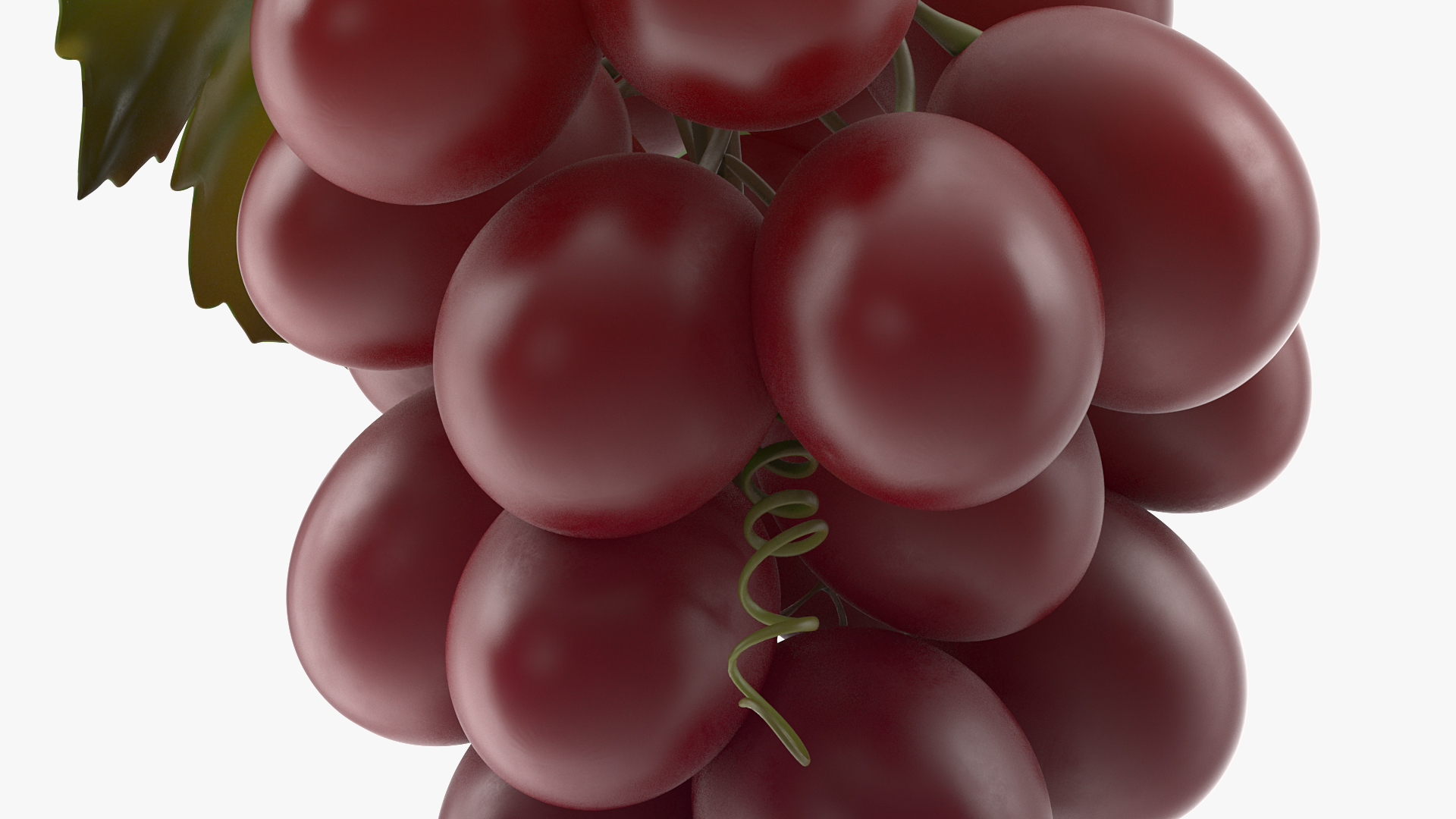 3D model Bunch of Fresh Red Grapes