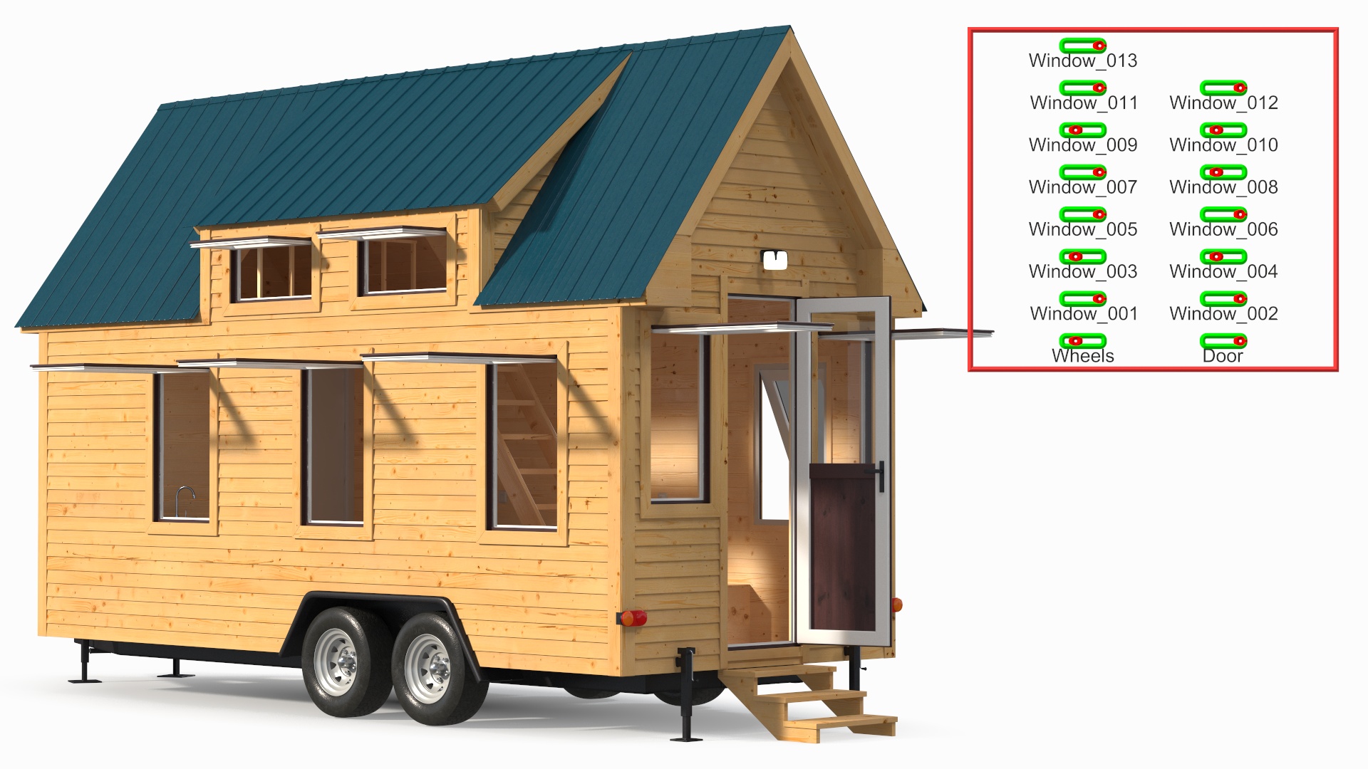Tiny House Rigged 3D