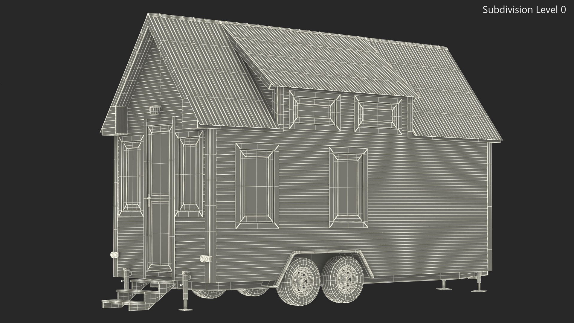 Tiny House Rigged 3D