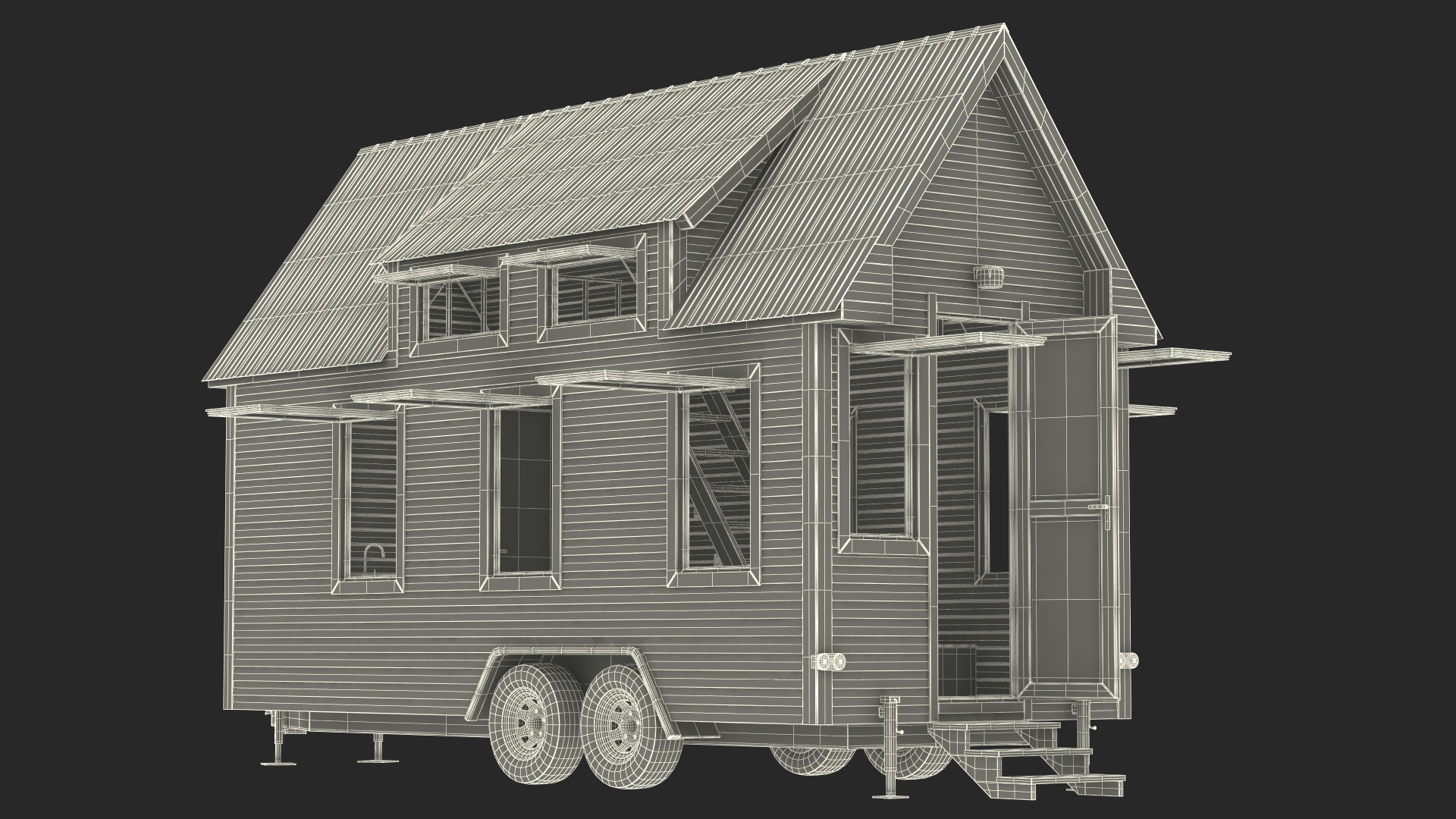 Tiny House Rigged 3D