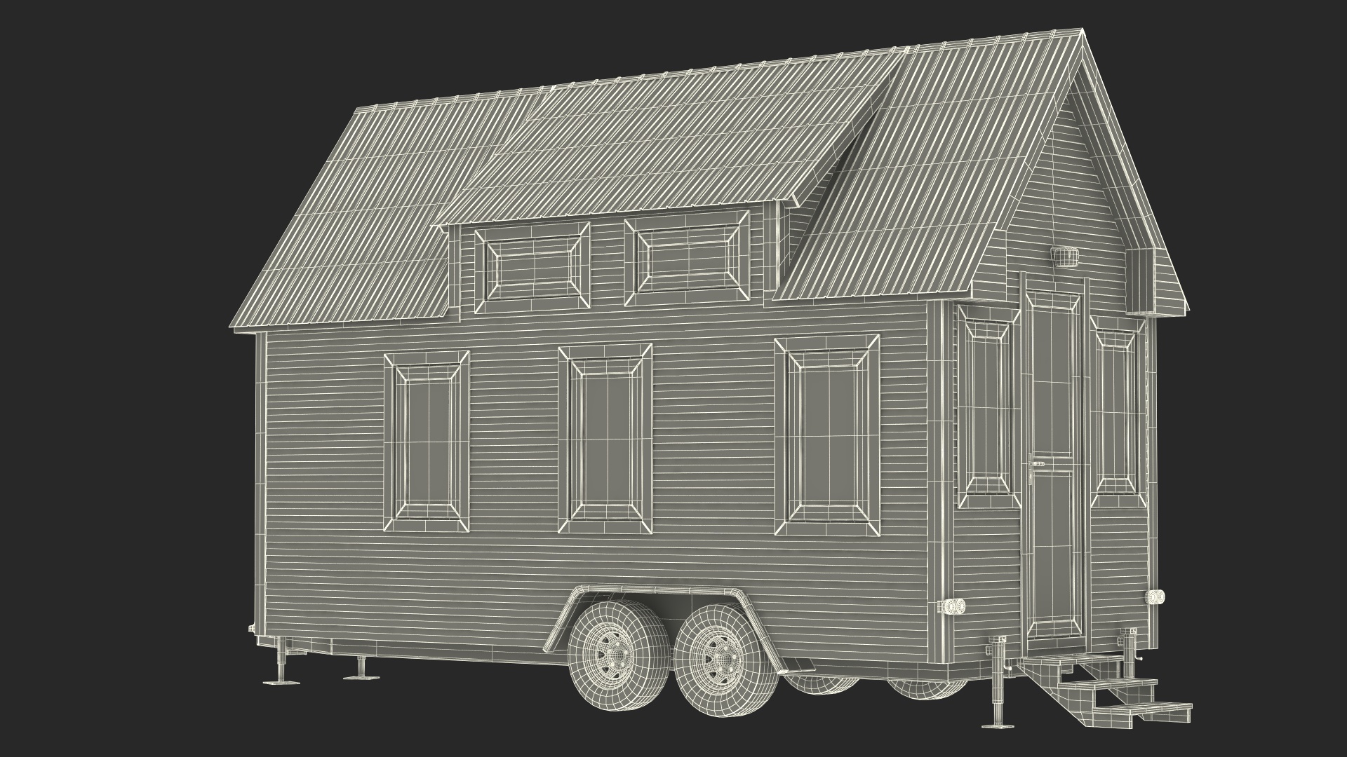Tiny House Rigged 3D