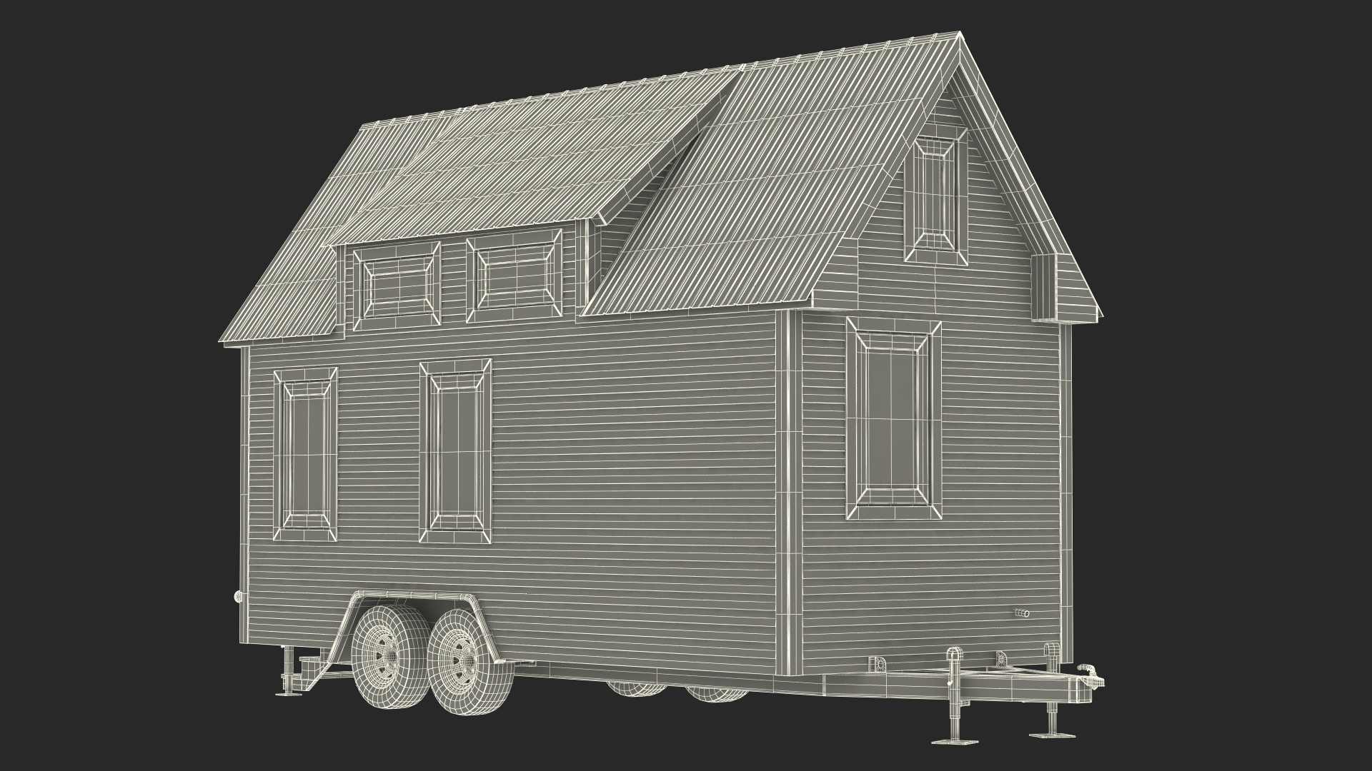 Tiny House Rigged 3D