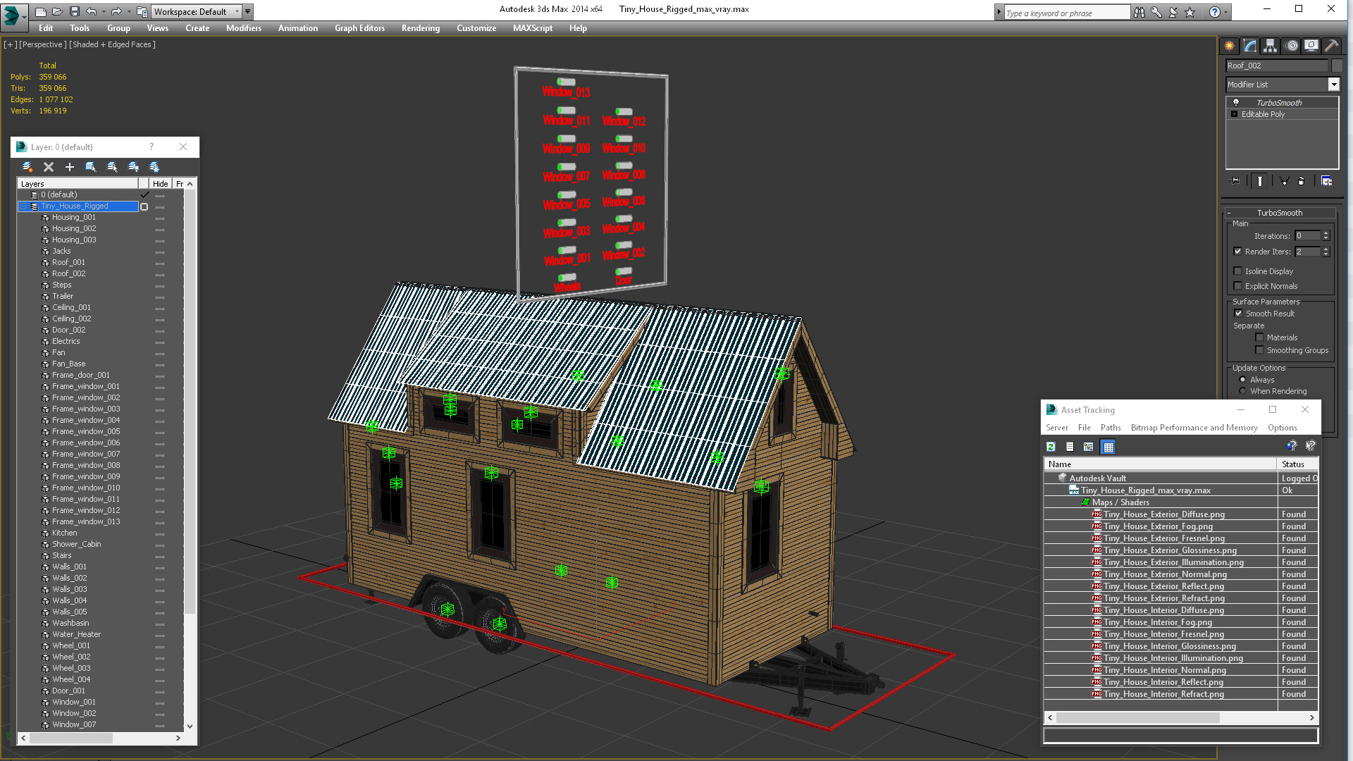Tiny House Rigged 3D