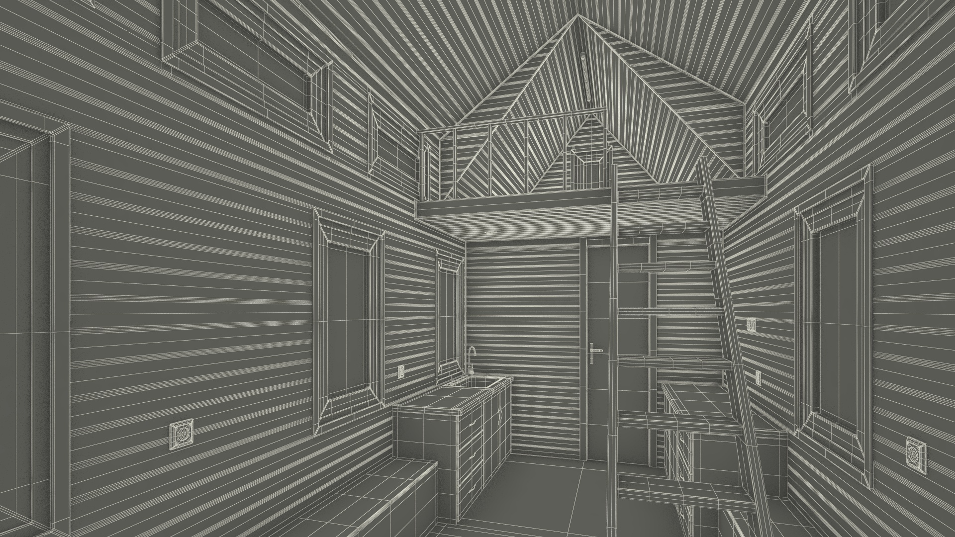 Tiny House Rigged 3D