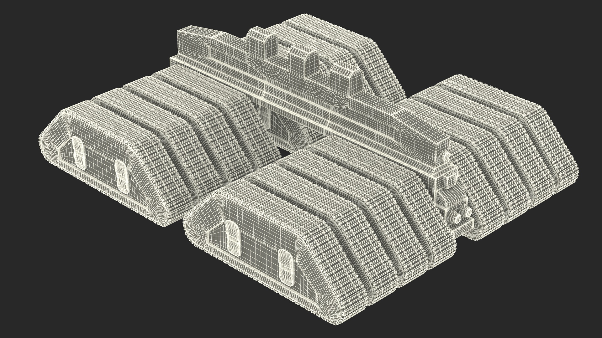 3D Futuristic Crawler Chassis