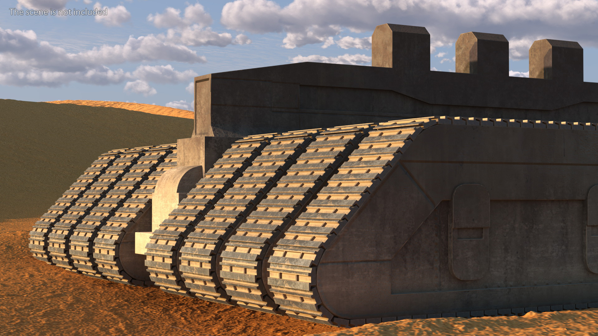 3D Futuristic Crawler Chassis