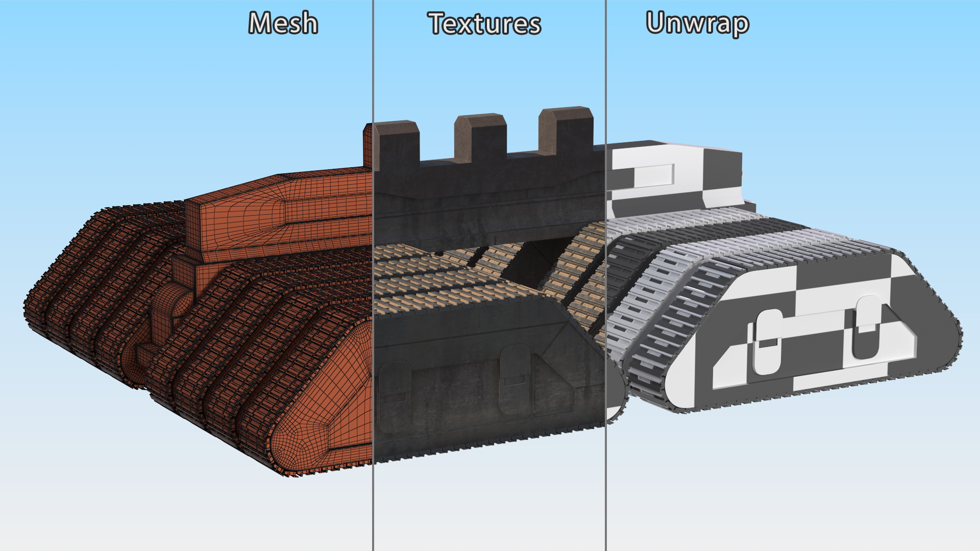 3D Futuristic Crawler Chassis