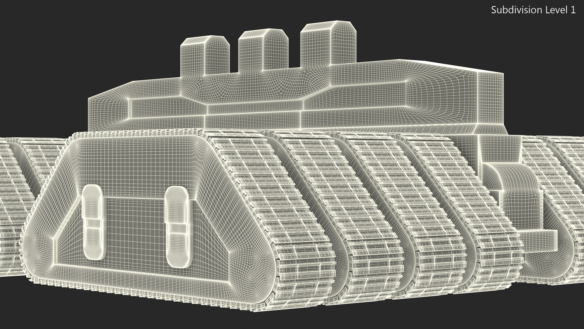 3D Futuristic Crawler Chassis