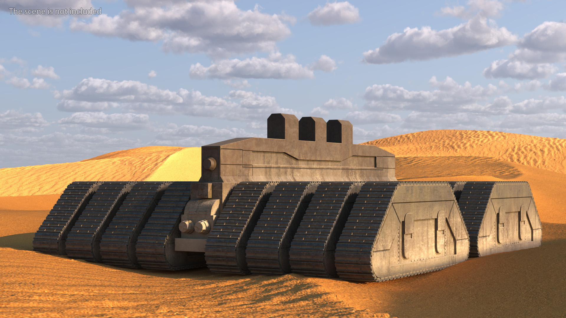 3D Futuristic Crawler Chassis