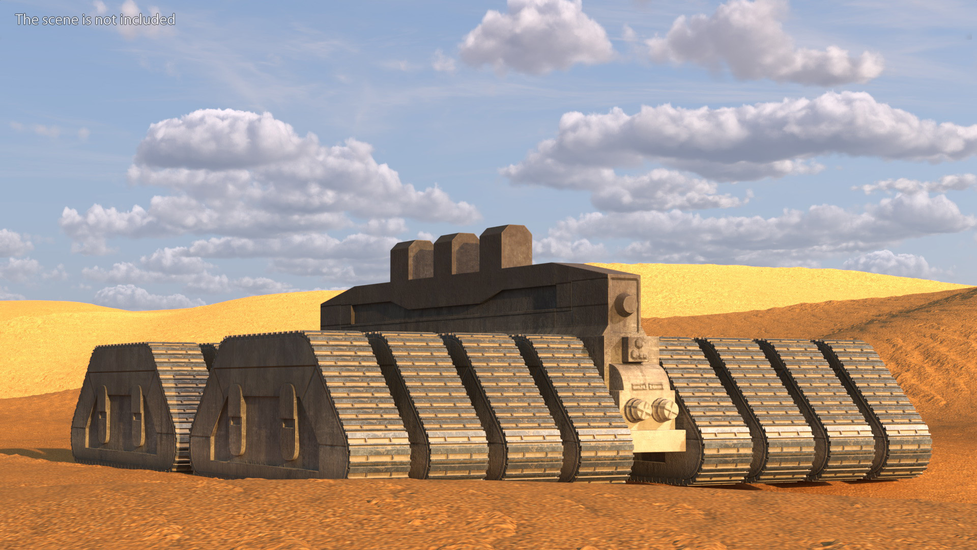 3D Futuristic Crawler Chassis